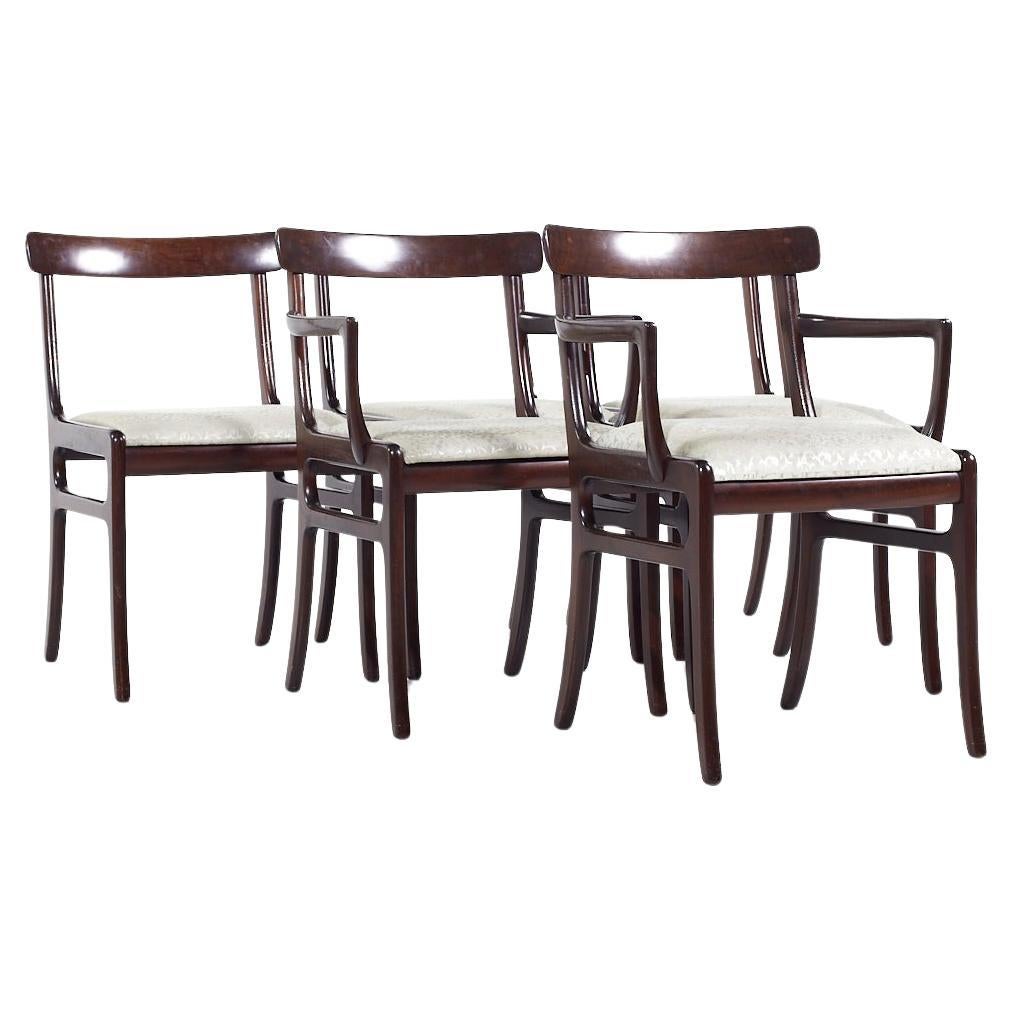 Ole Wanscher for PJ Furniture MCM Danish Rosewood Dining Chairs - Set of 6