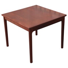 Retro Ole Wanscher for Poul Jeppesen Danish Modern Teak Side Table, Newly Refinished