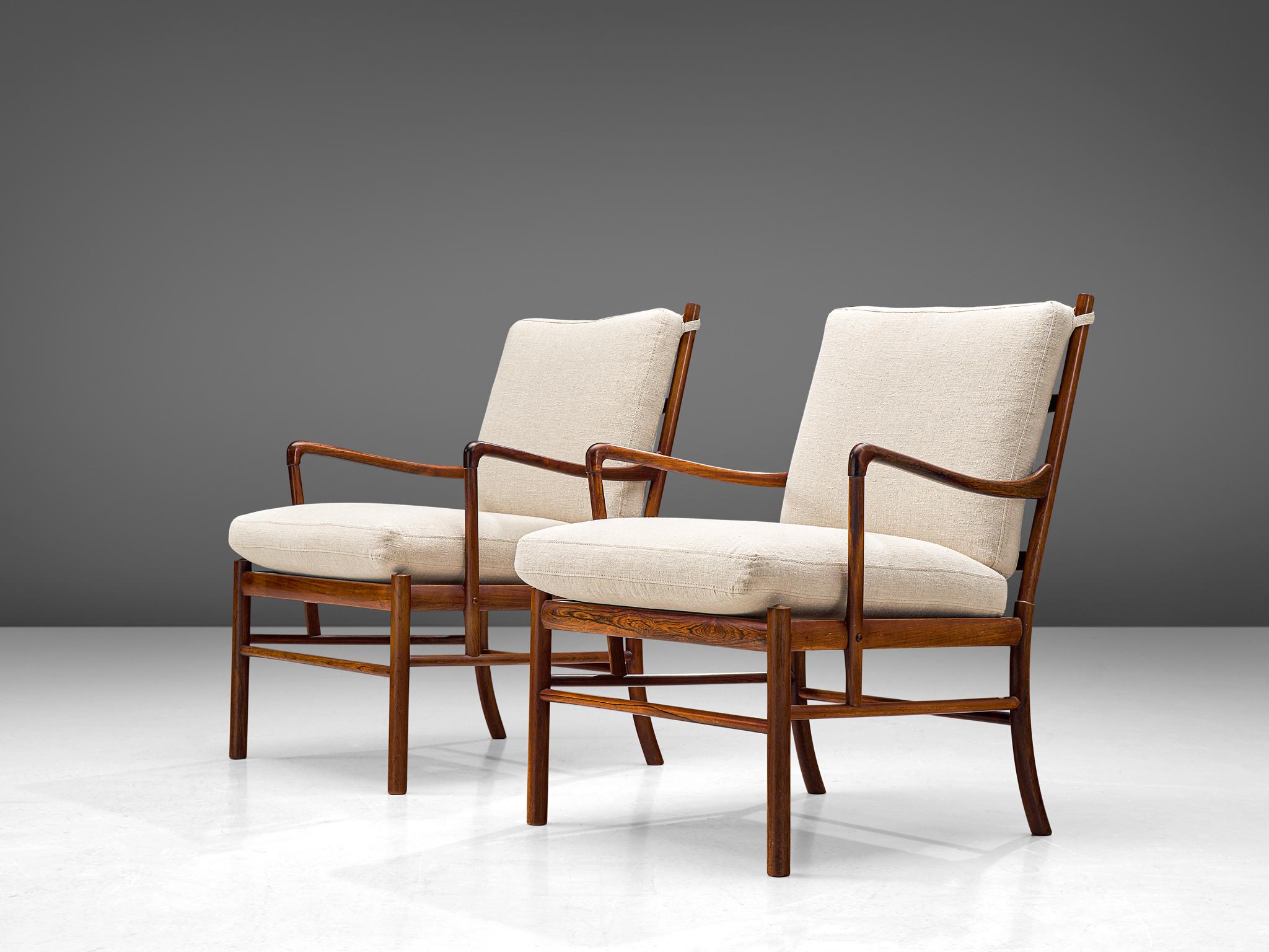 Danish Ole Wanscher for Poul Jeppesen Pair of 'Colonial' Armchairs
