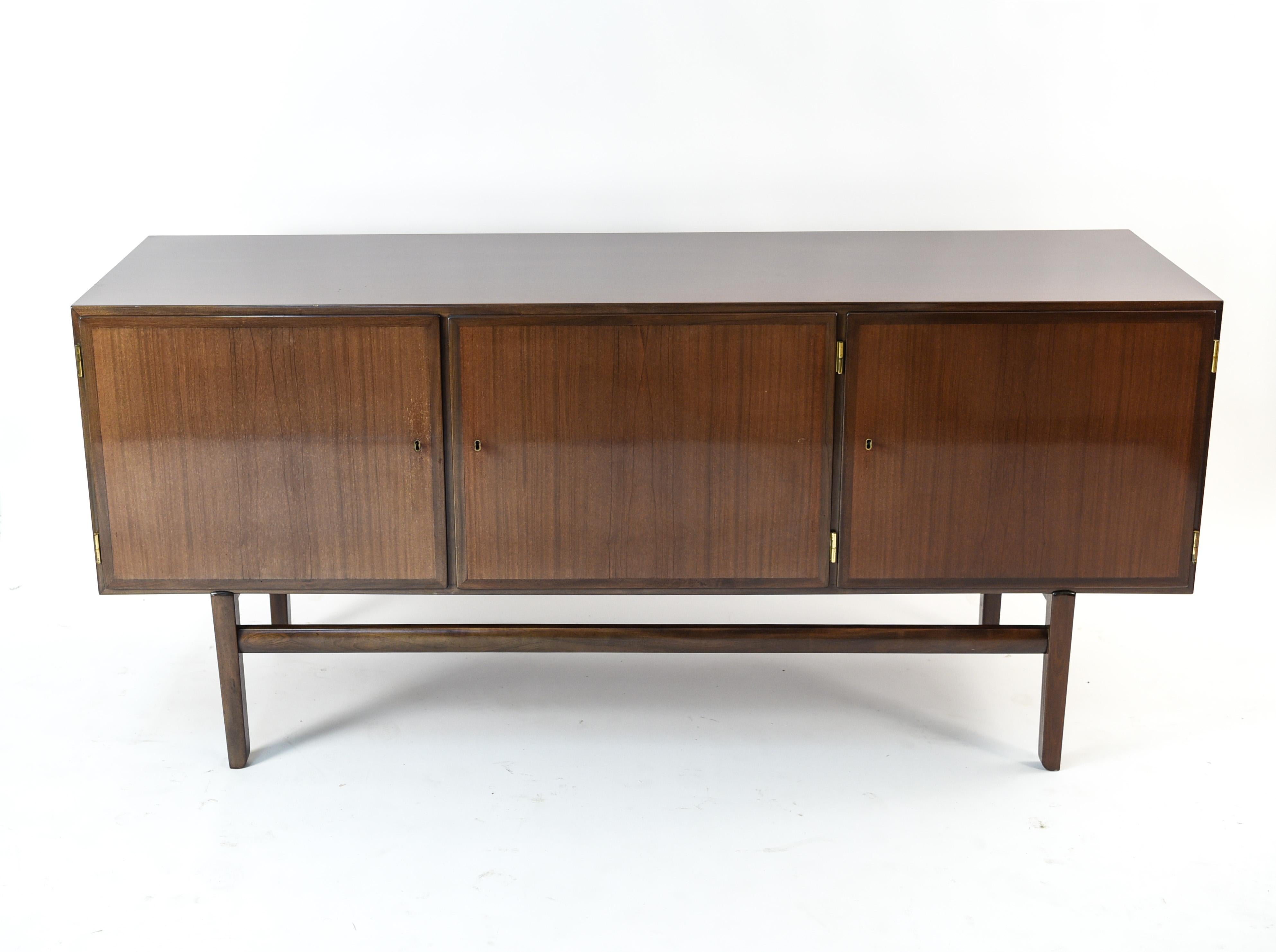 Danish Ole Wanscher for Poul Jeppesen Rungstedlund Mahogany Sideboard