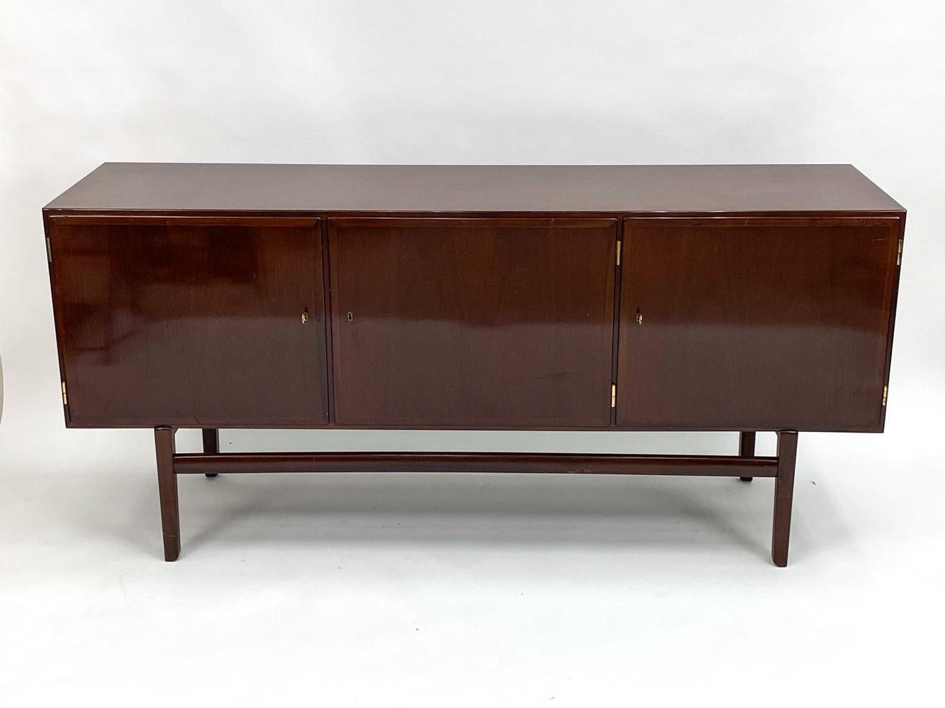 Mid-Century Modern Ole Wanscher for Poul Jeppesen Rungstedlund Series Sideboard in Mahogany For Sale