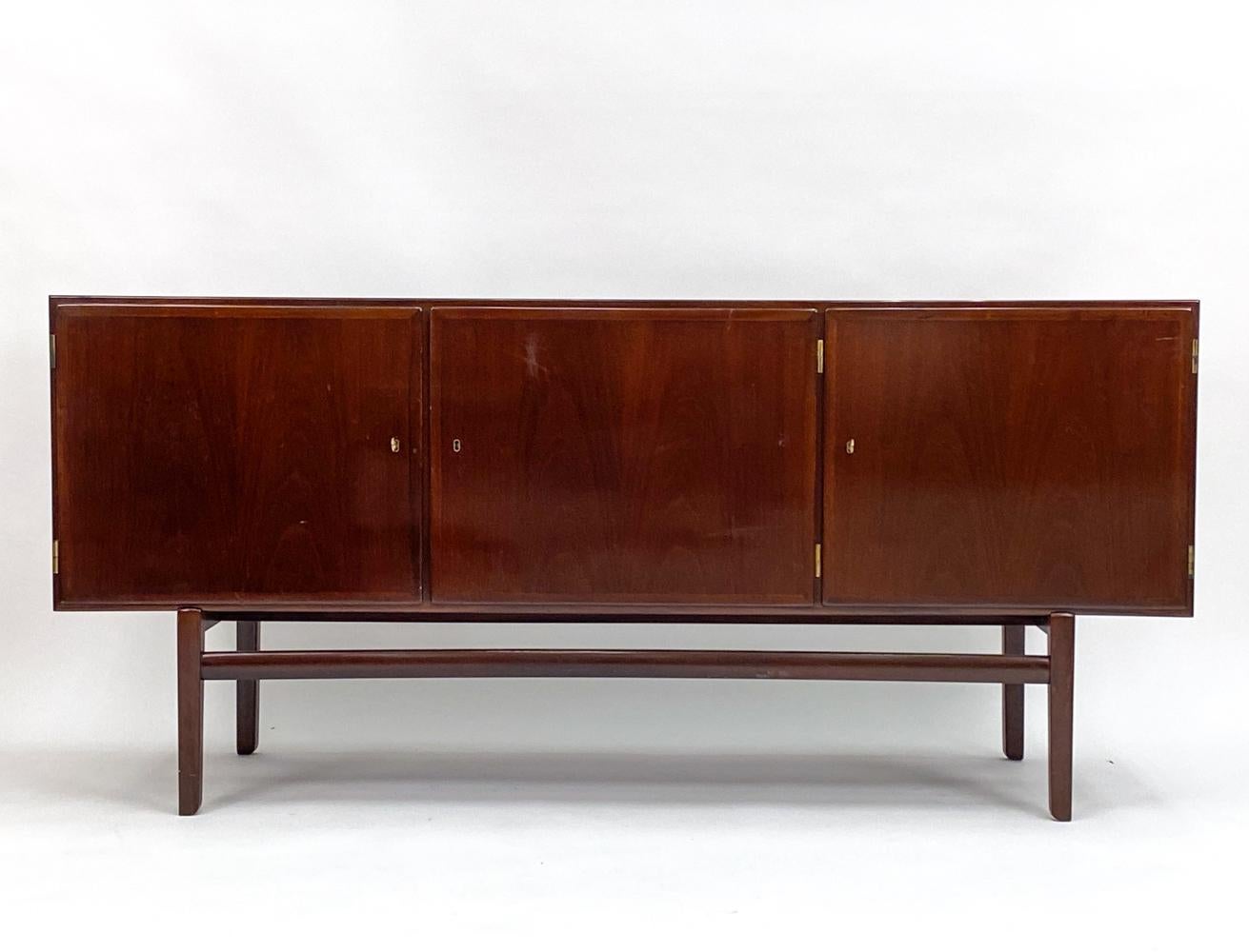 Danish Ole Wanscher for Poul Jeppesen Rungstedlund Series Sideboard in Mahogany For Sale