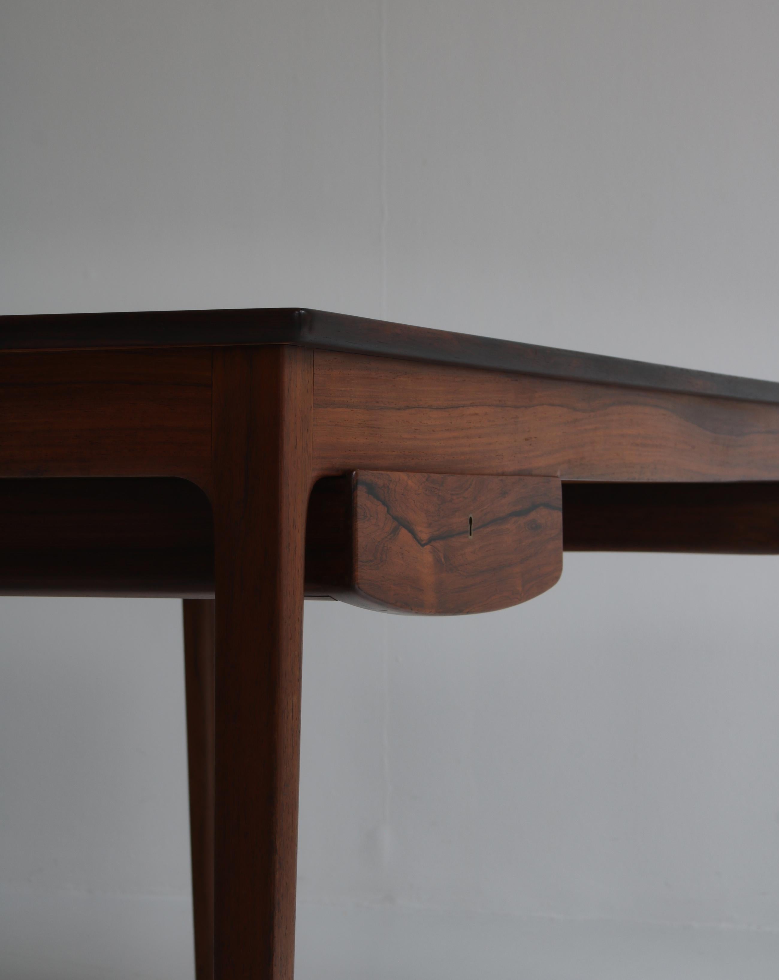Ole Wanscher Freestanding Desk in Rosewood Made by A.J. Iversen, Copenhagen 1959 For Sale 10