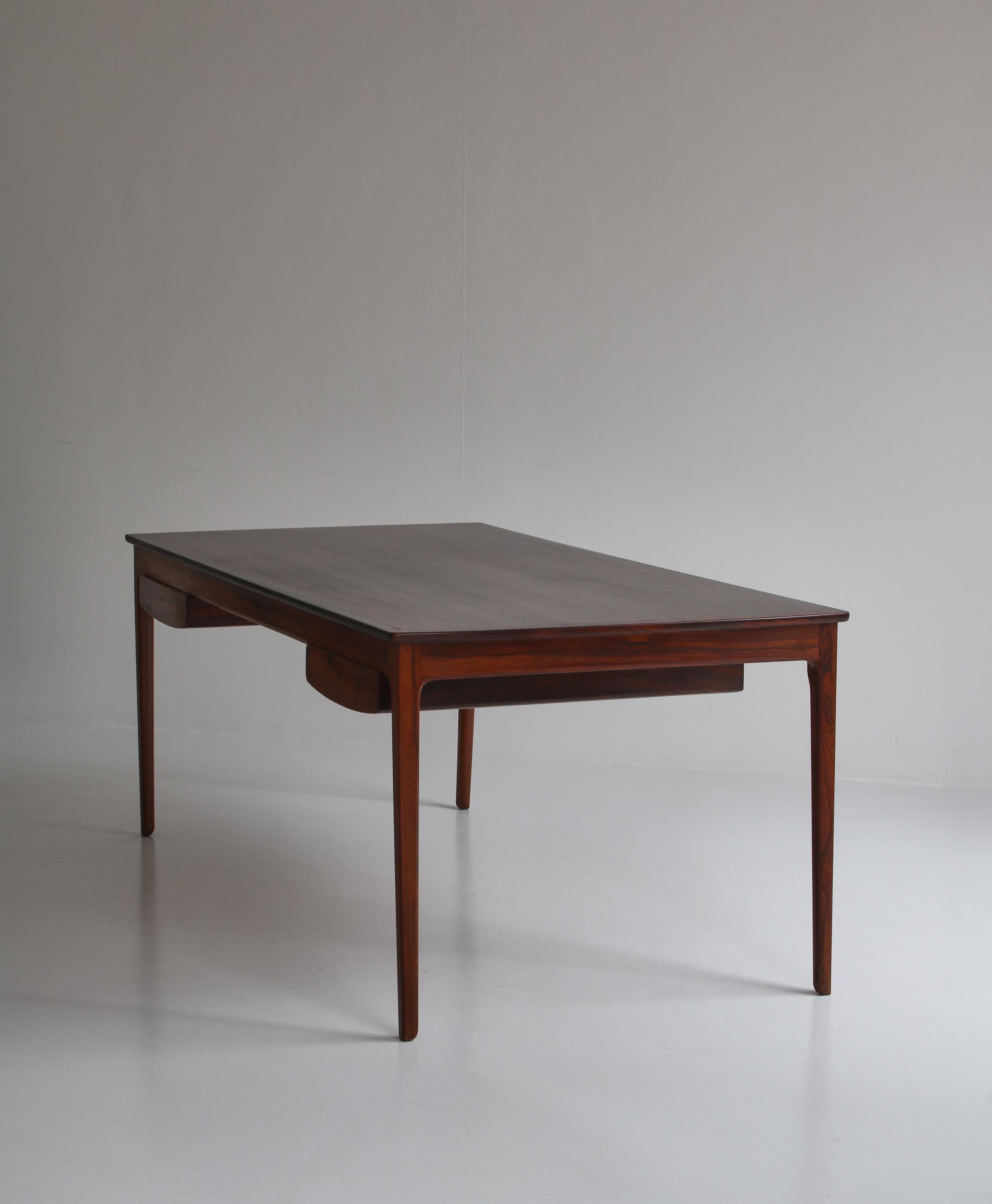 Ole Wanscher Freestanding Desk in Rosewood Made by A.J. Iversen, Copenhagen 1959 For Sale 12