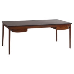 Vintage Ole Wanscher Freestanding Desk in Rosewood Made by A.J. Iversen, Copenhagen 1959