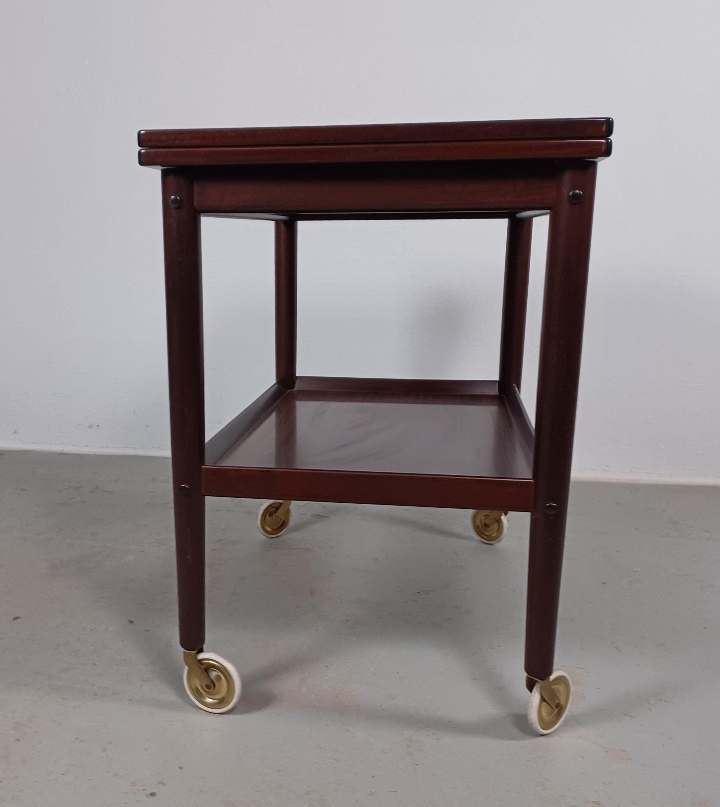 Ole Wanscher Fully Restored Rungstedlund Mahogany Multifunctional Side Table For Sale 1