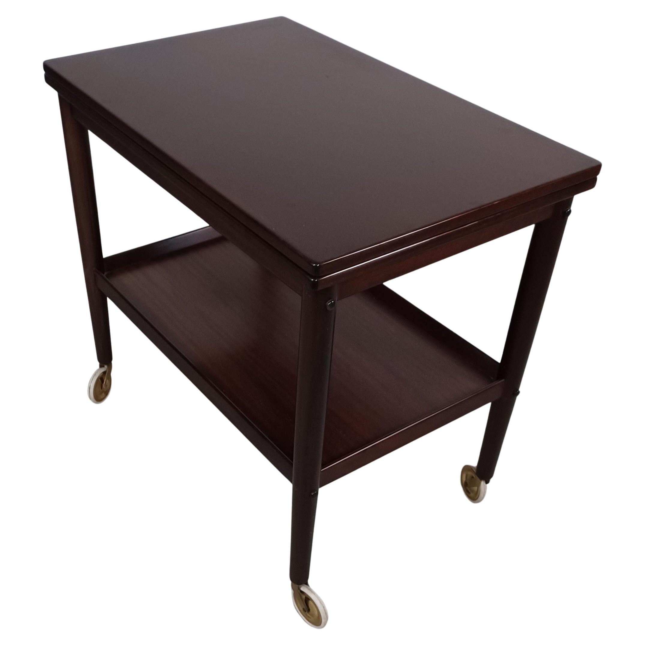Ole Wanscher Fully Restored Rungstedlund Mahogany Multifunctional Side Table For Sale