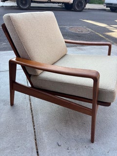 Ole Wanscher Komfort Open Arm Teak Lounge Chairs