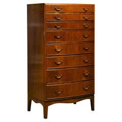 Ole Wanscher large Chest of Drawers in dark brown wood for A.J. Iversen, Denmark