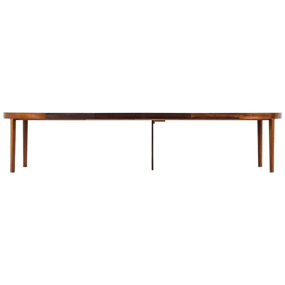 Ole Wanscher Large Dining Table by Cabinetmaker A.J. Iversen in Denmark