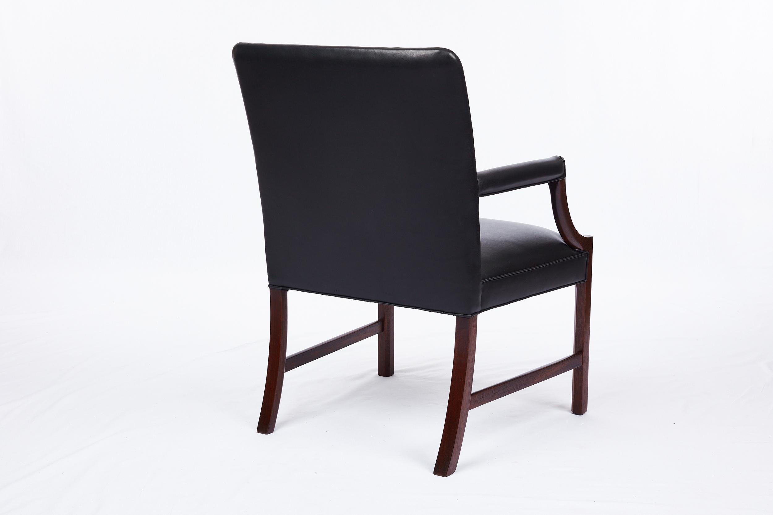 20th Century Ole Wanscher Leather Armchair For Sale