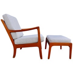 Ole Wanscher Lounge Chair and Ottoman for John Stuart