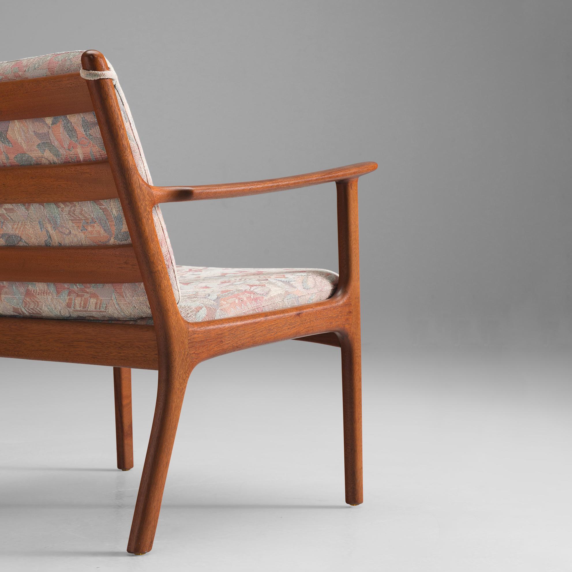 Danish Ole Wanscher Lounge Chair in Mahogany For Sale