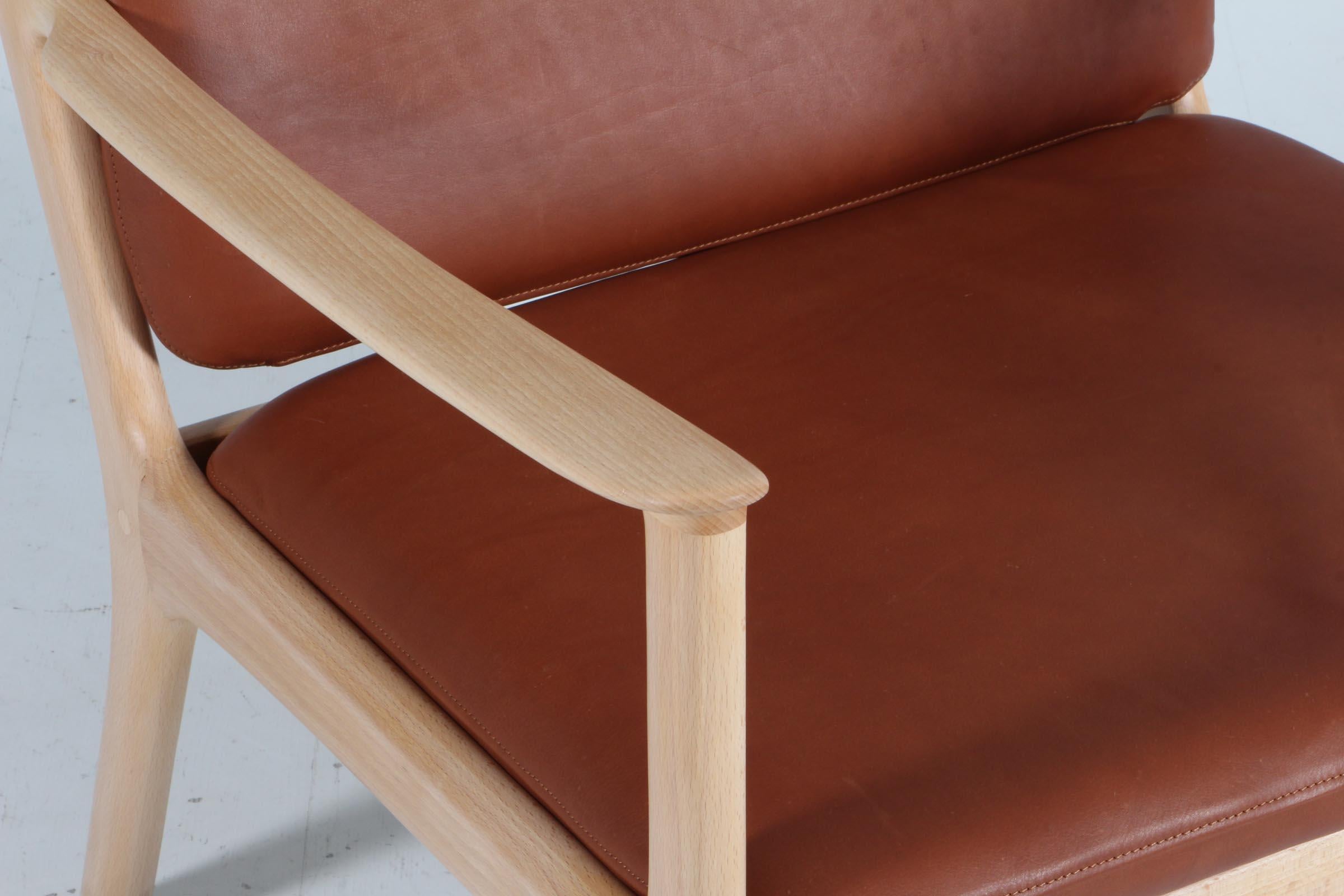 Scandinavian Modern Ole Wanscher Lounge Chair, Model PJ112, beech, 1960s