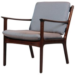 Ole Wanscher Lounge Chair, Model PJ112 in Massive Mahogany