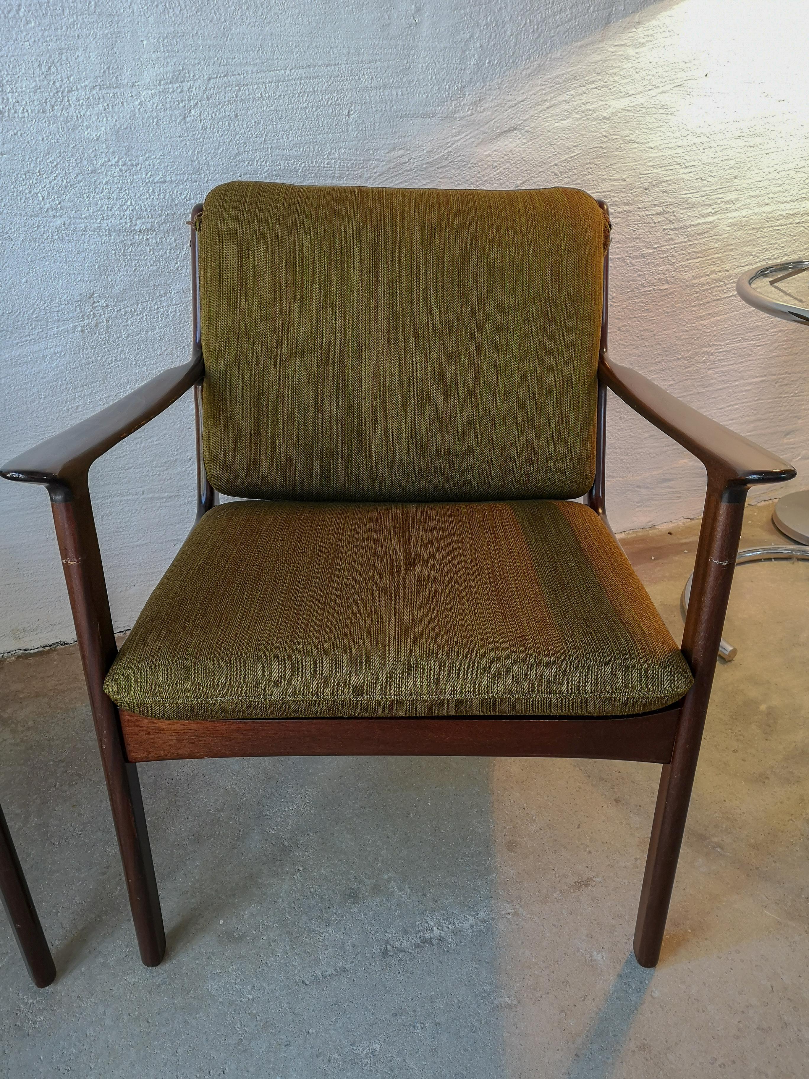 Ole Wanscher Lounge Chair, Model PJ112, Mahogany In Good Condition In Hillringsberg, SE