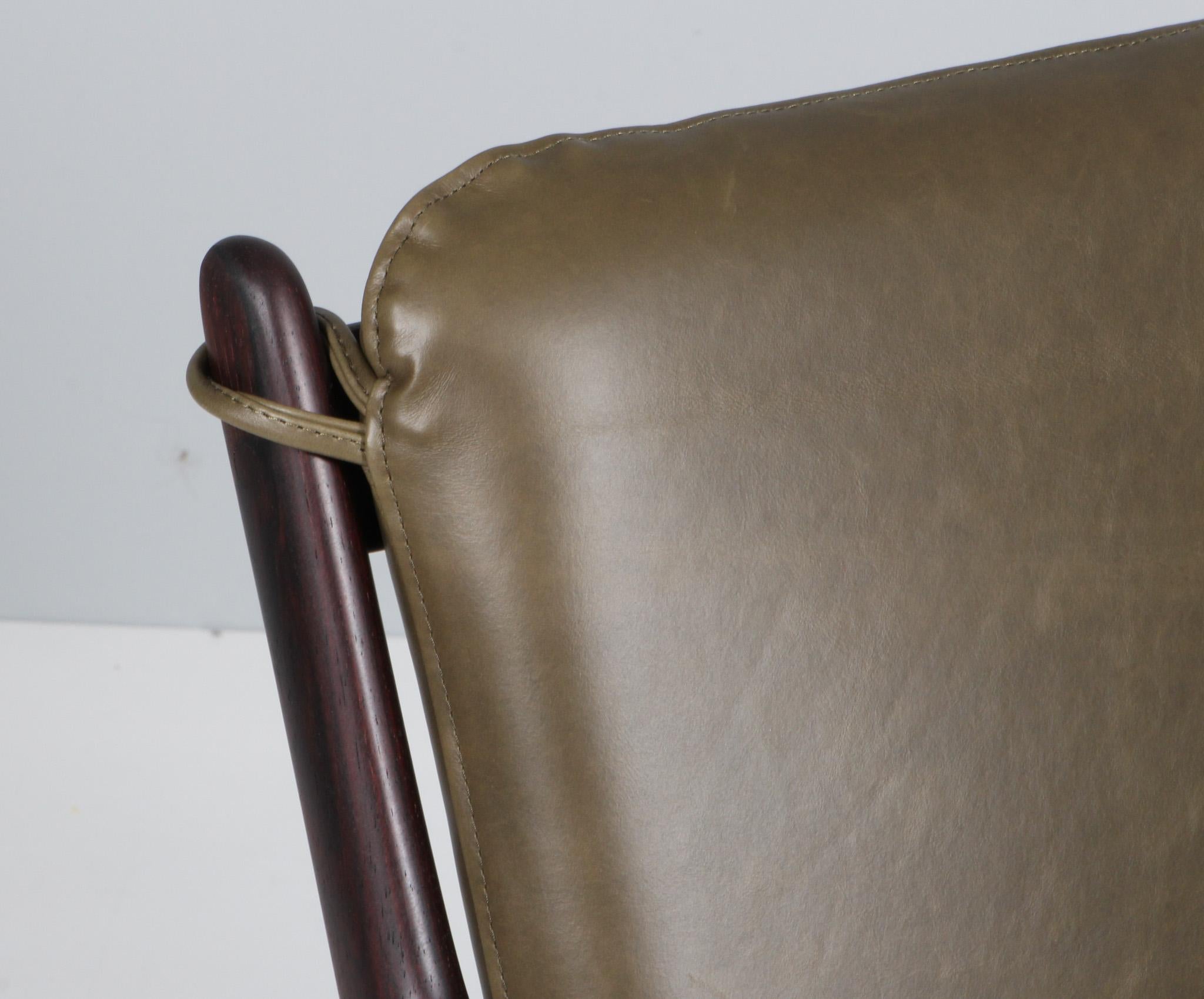 Scandinavian Modern Ole Wanscher Lounge Chair, Model PJ112, rosewood, 1960s For Sale