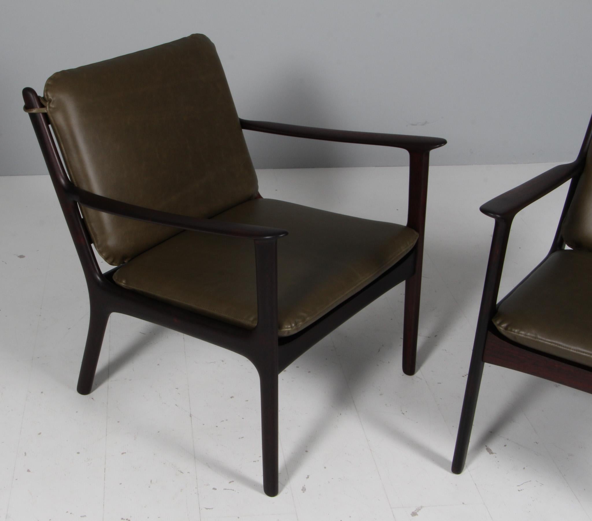 Ole Wanscher Lounge Chair, Model PJ112, rosewood, 1960s In Excellent Condition For Sale In Esbjerg, DK