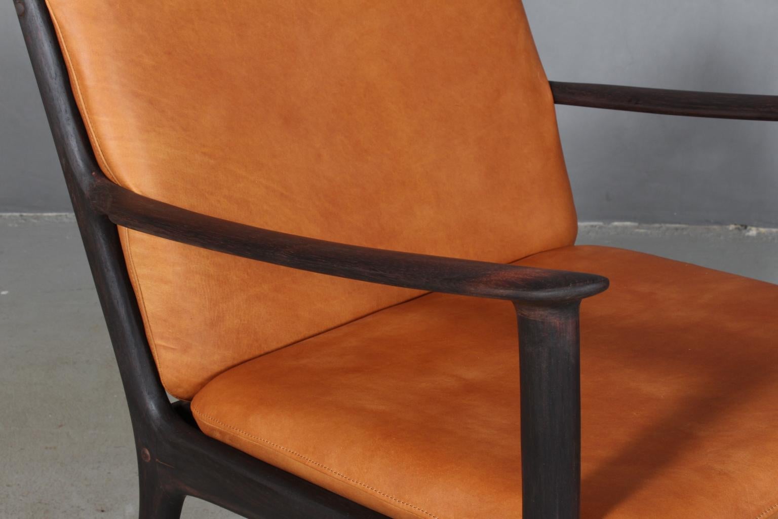 Scandinavian Modern Ole Wanscher Lounge Chair, Model PJ112, Rosewood