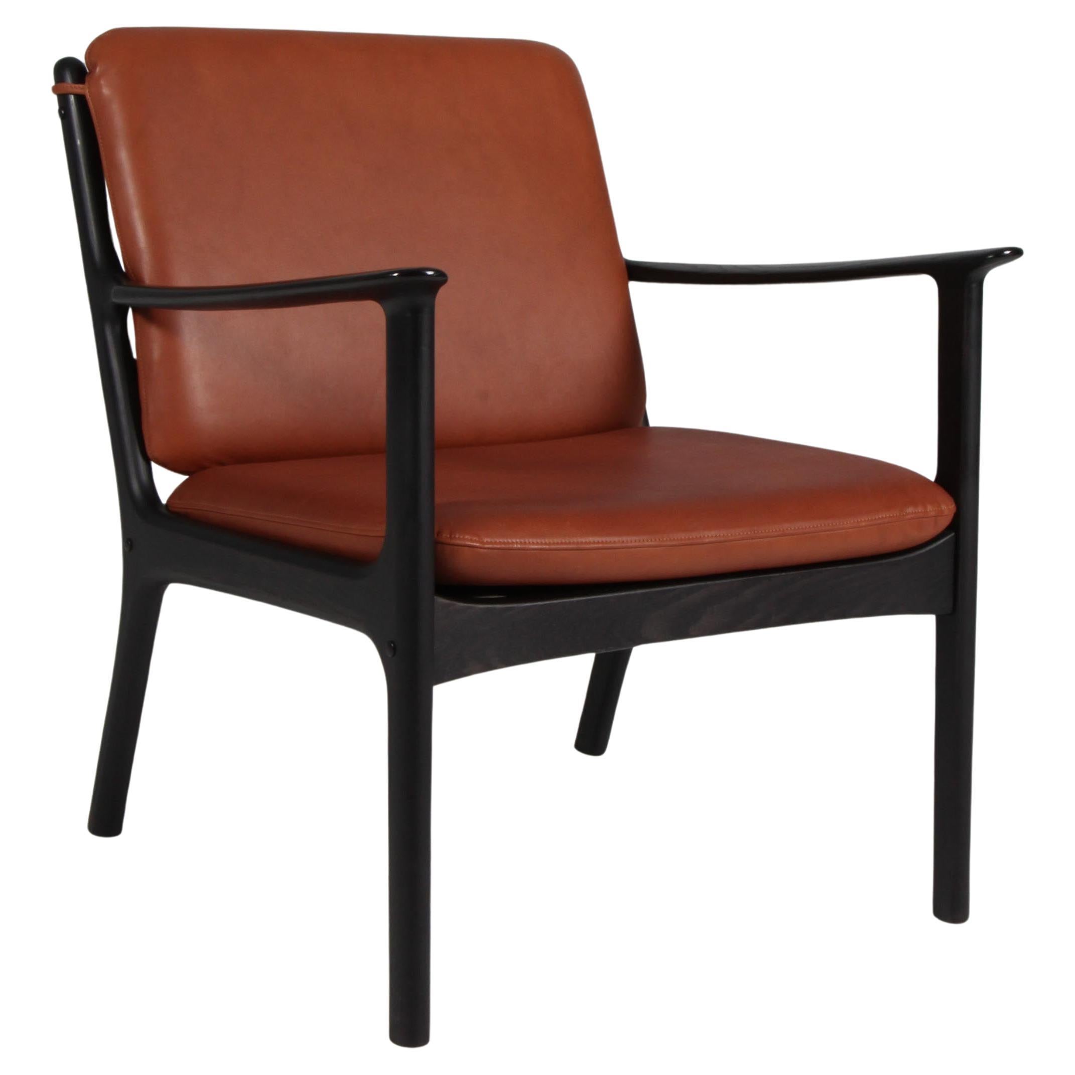 Ole Wanscher Lounge Chair, Model PJ112, stained ash, 1960s For Sale
