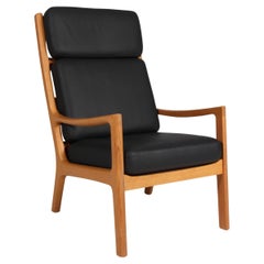 Ole Wanscher Lounge Chair, oak, Leather