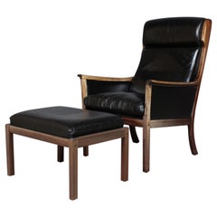 Ole Wanscher Lounge Chair with Ottoman