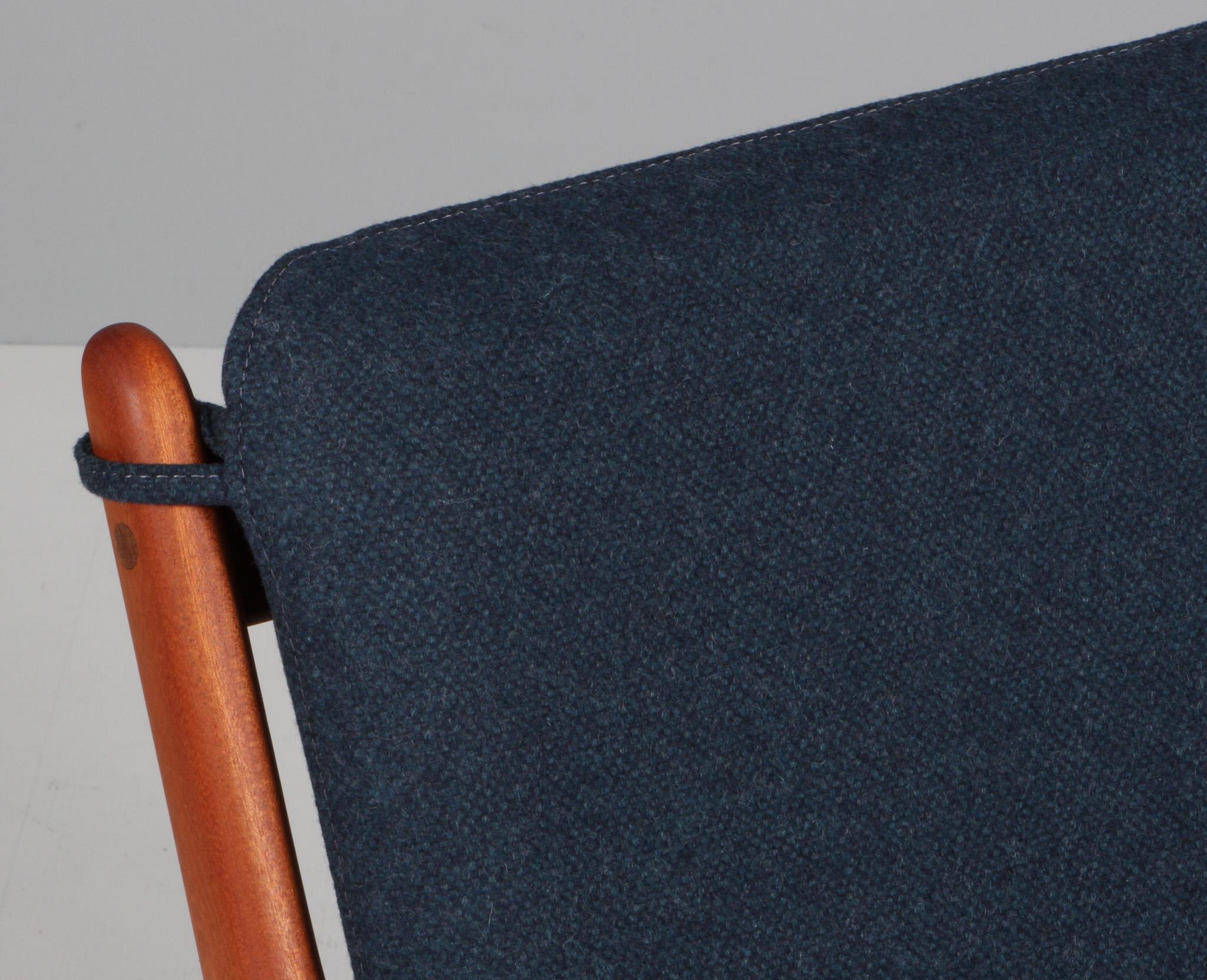 Scandinave moderne Fauteuils de salon Ole Wanscher, modèle PJ112, laine en vente