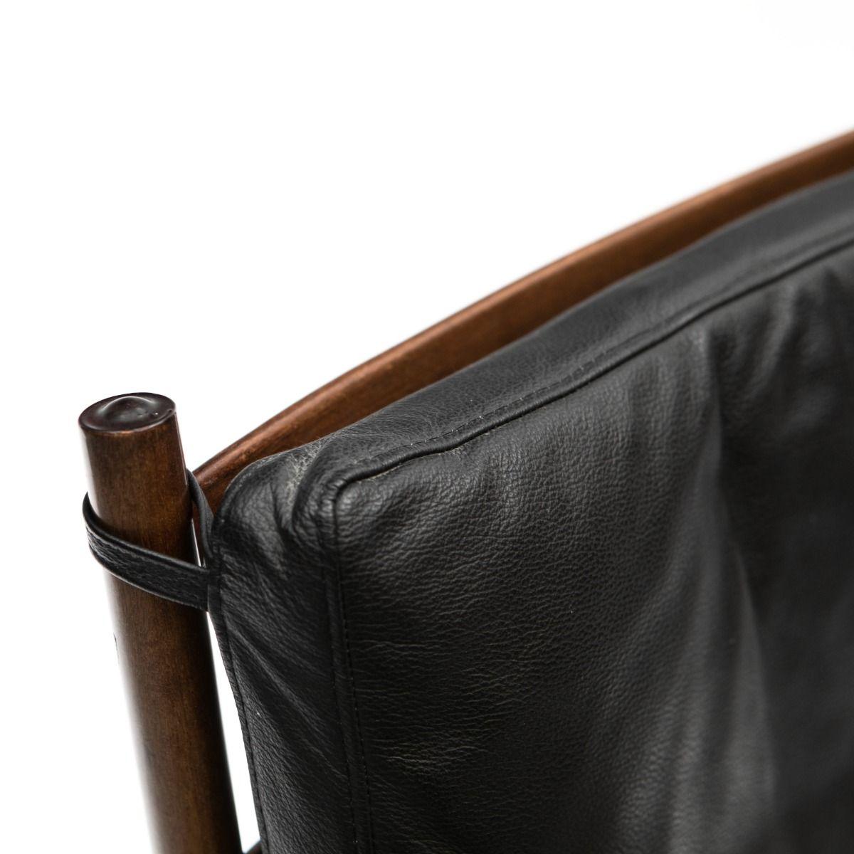 Ole Wanscher Mahogany Colonial Chair with Black Leather Cushions, Designed 1949 2