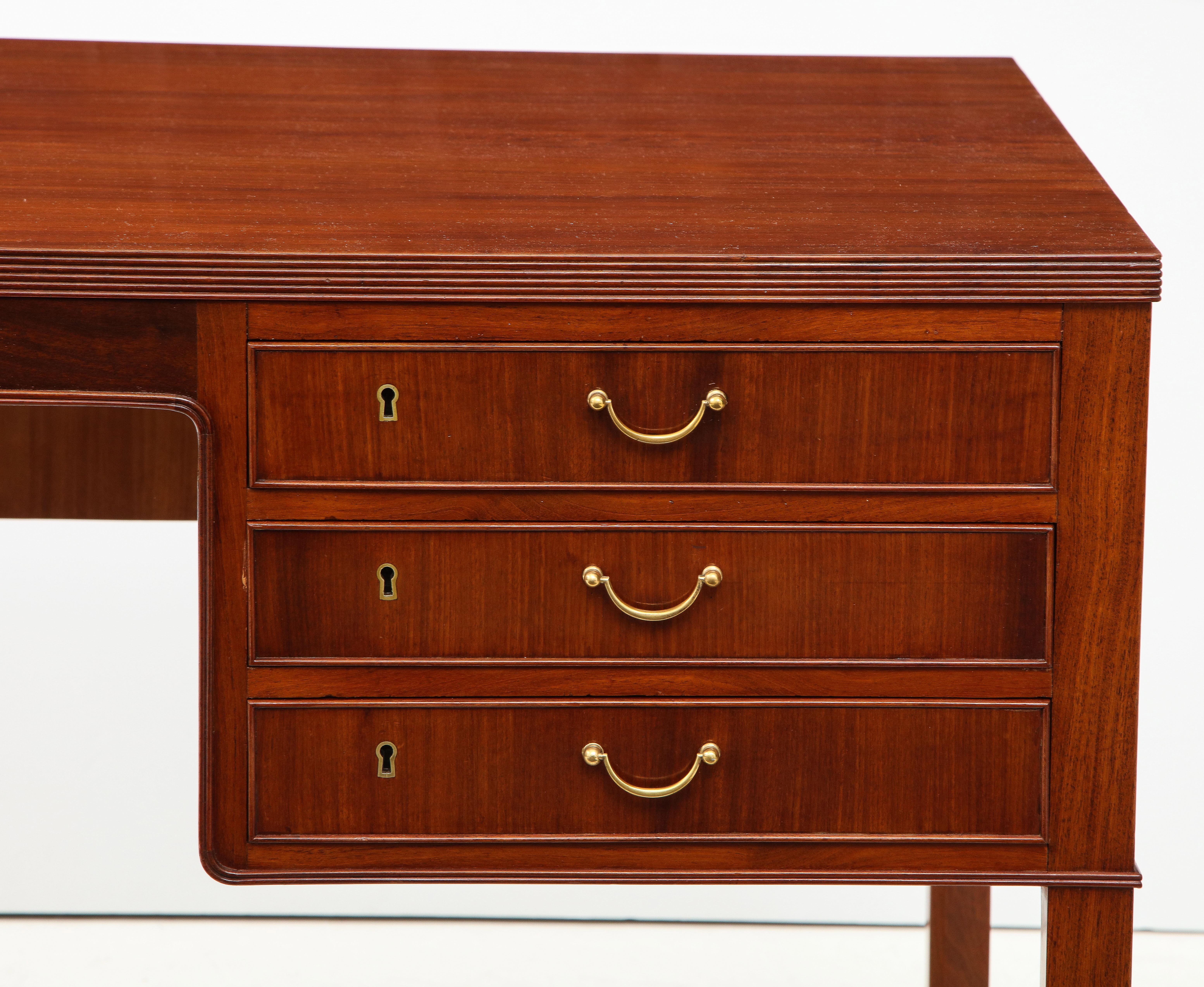 Ole Wanscher Mahogany Desk, circa 1950s, Produced by A. J. Iversen 6