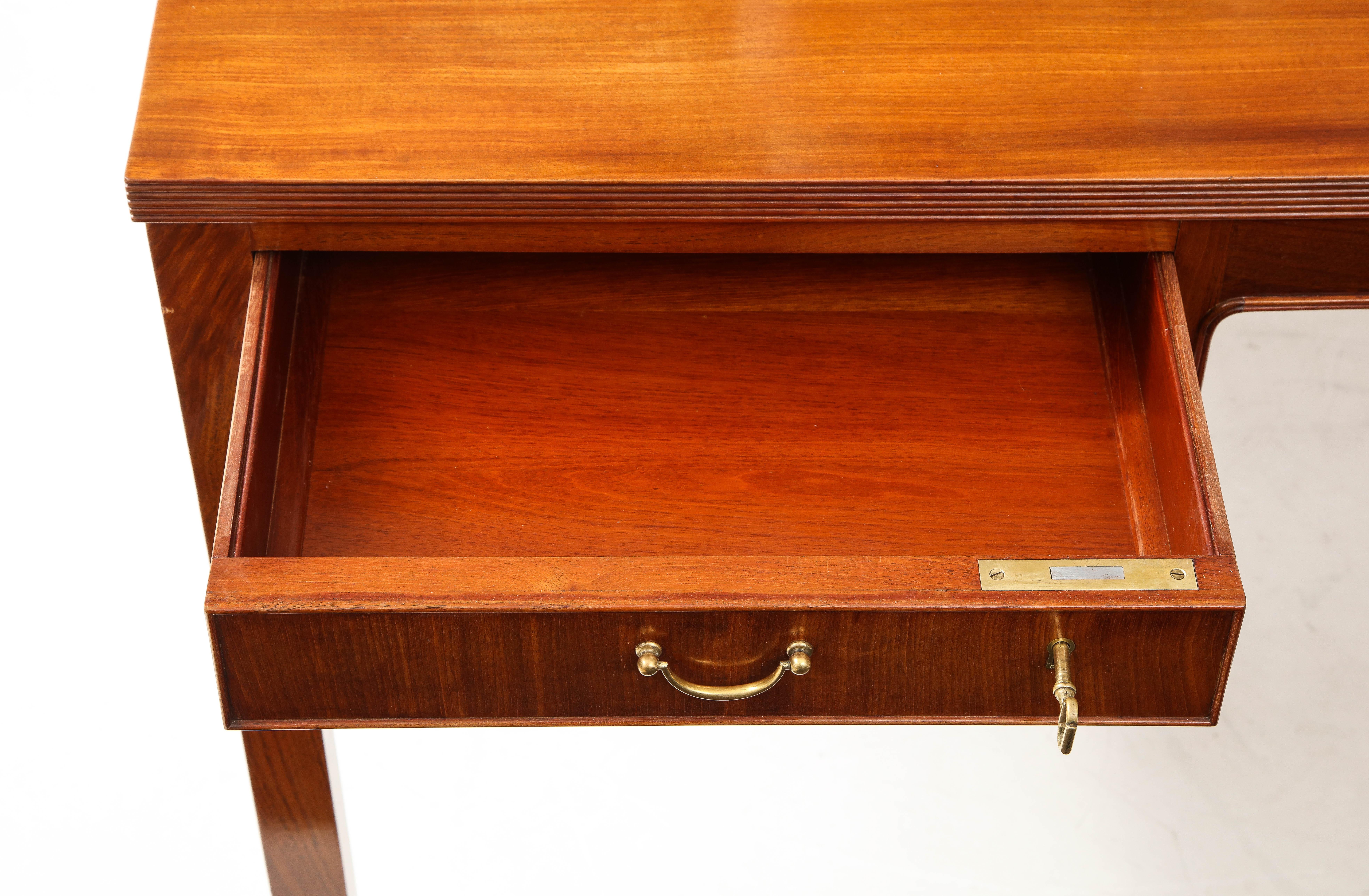 Ole Wanscher Mahogany Desk, circa 1950s, Produced by A. J. Iversen 8