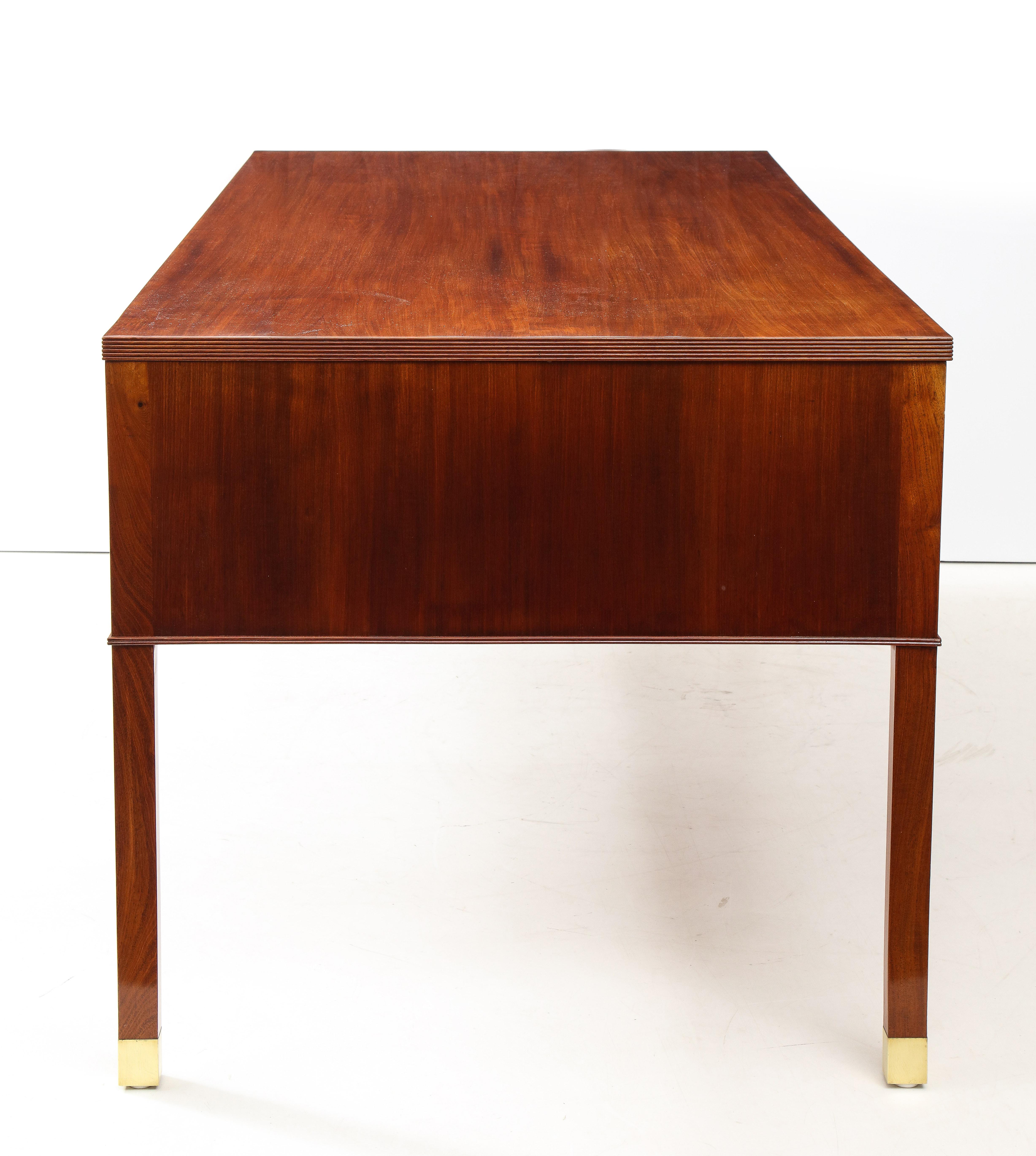 Mid-17th Century Ole Wanscher Mahogany Desk, circa 1950s, Produced by A. J. Iversen