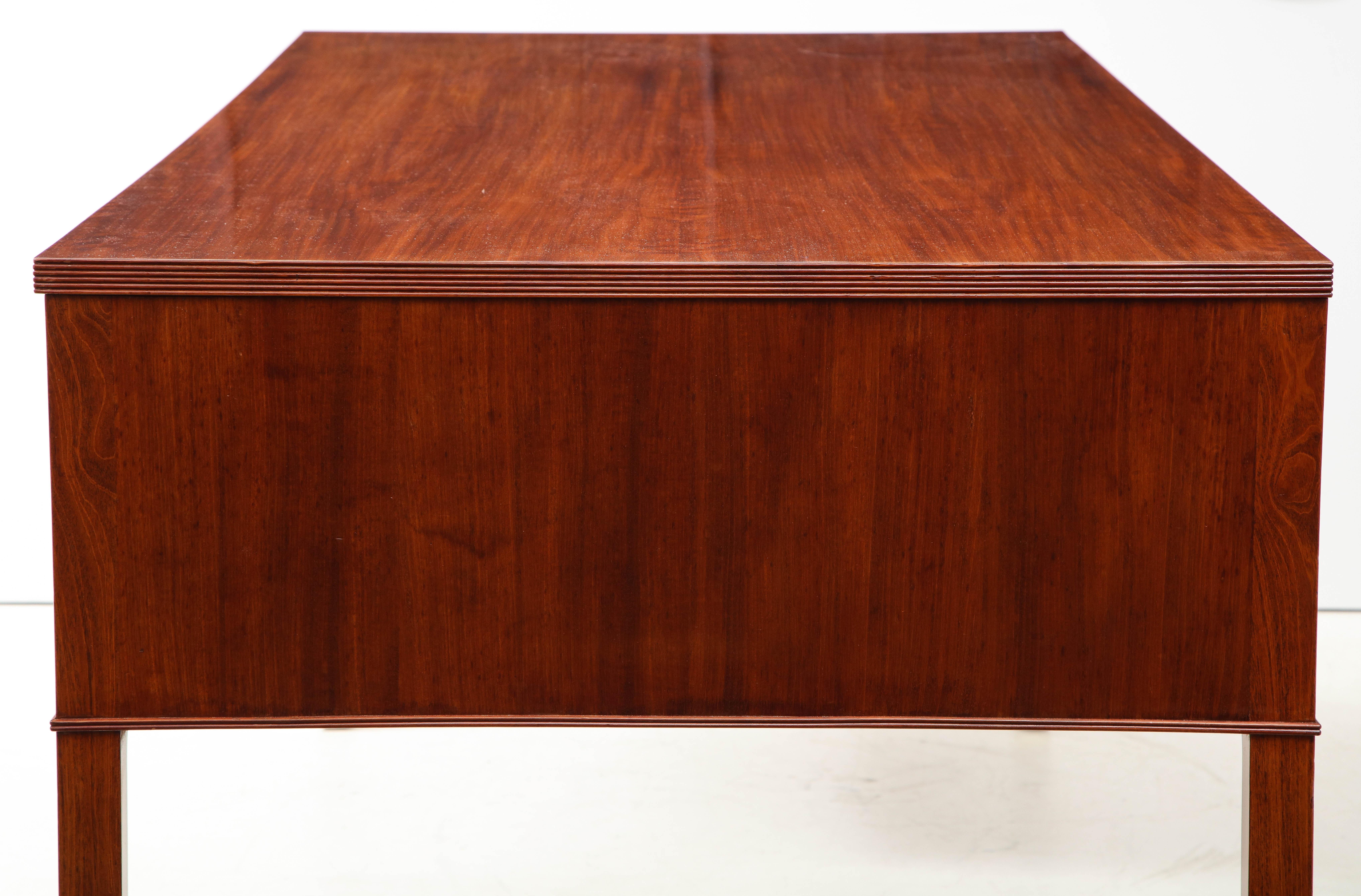 Ole Wanscher Mahogany Desk, circa 1950s, Produced by A. J. Iversen 1