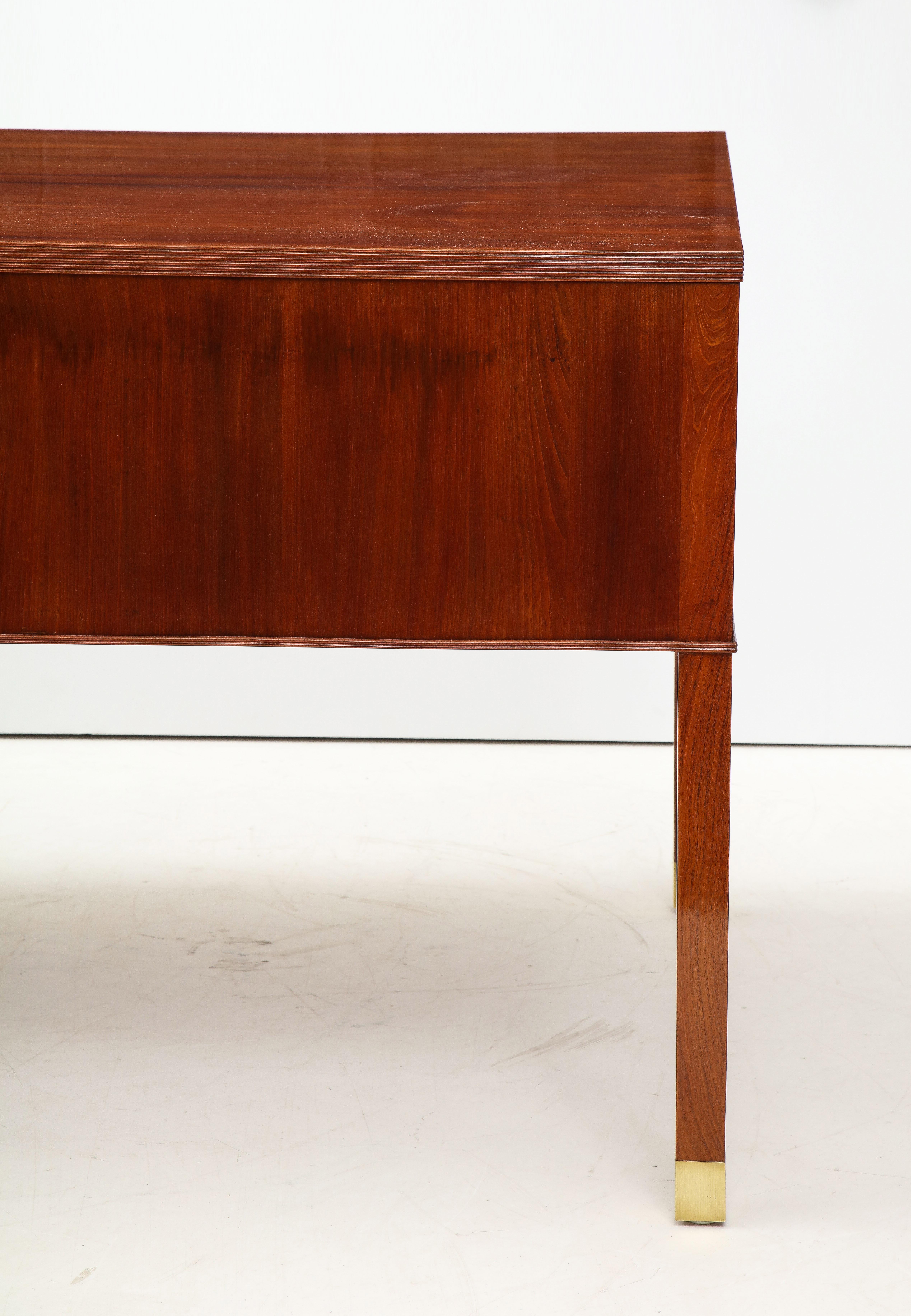 Ole Wanscher Mahogany Desk, circa 1950s, Produced by A. J. Iversen 2