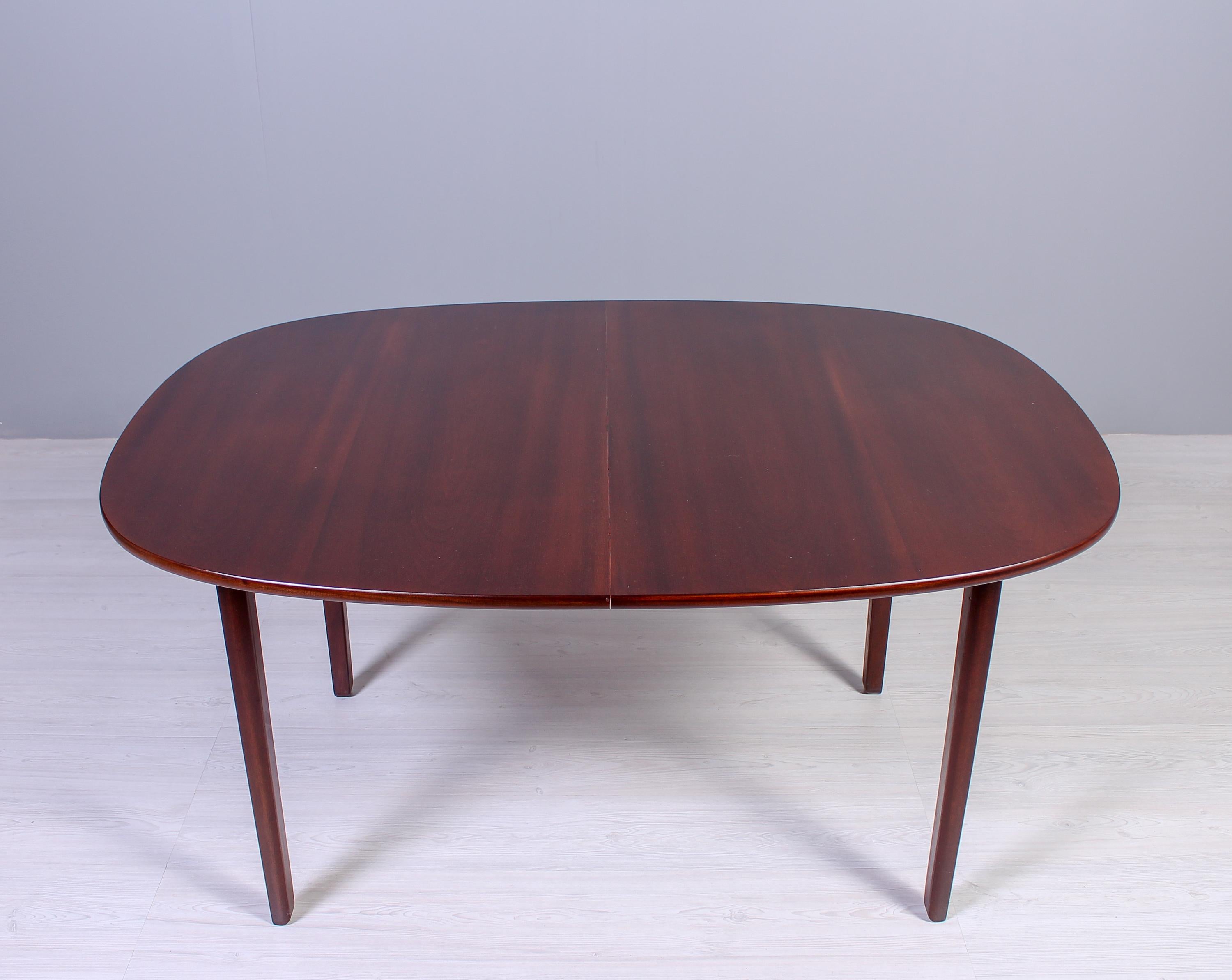 Scandinavian Modern Ole Wanscher Mahogany Rungstedlund Dining Table, 1960s For Sale