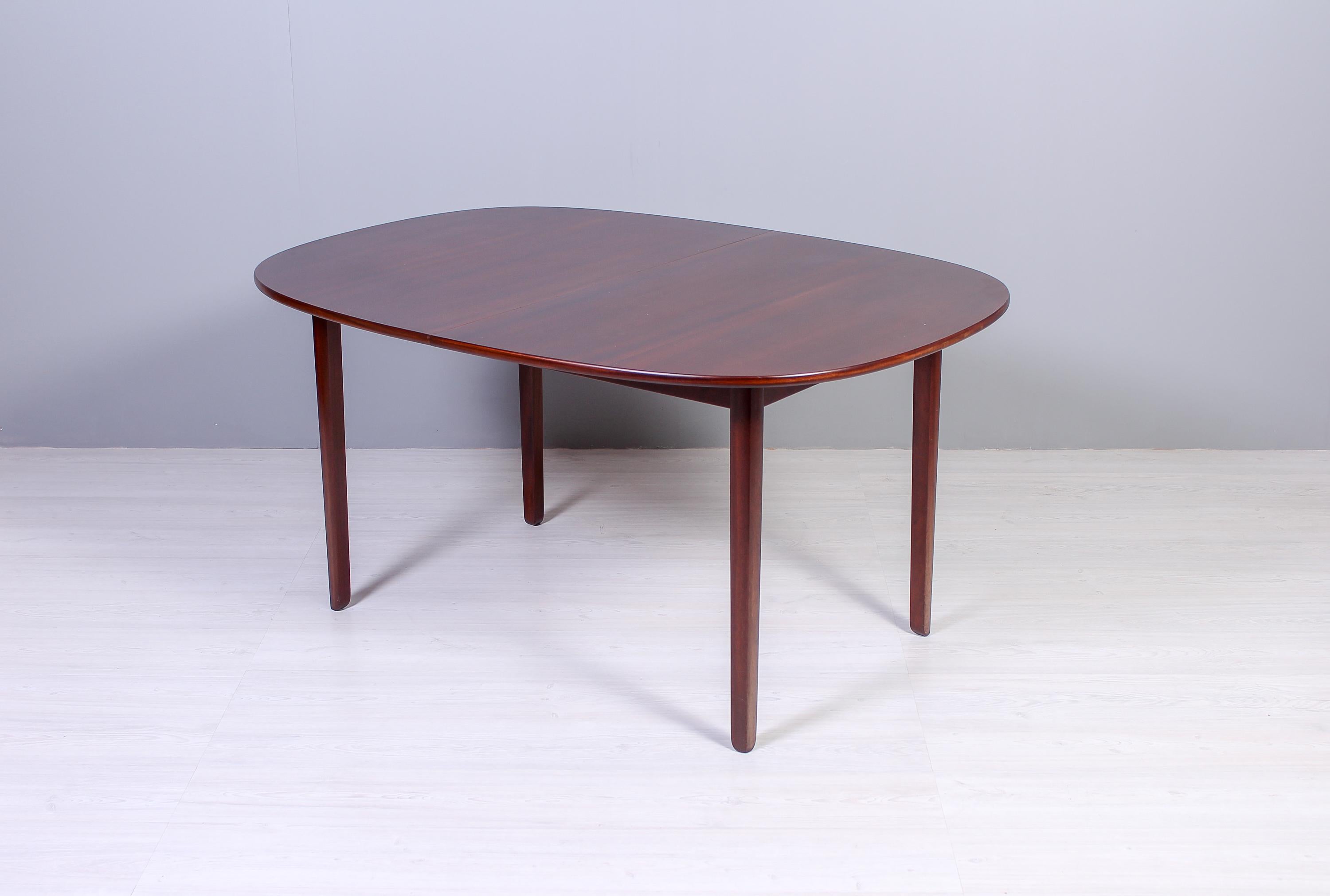 Mid-20th Century Ole Wanscher Mahogany Rungstedlund Dining Table, 1960s For Sale