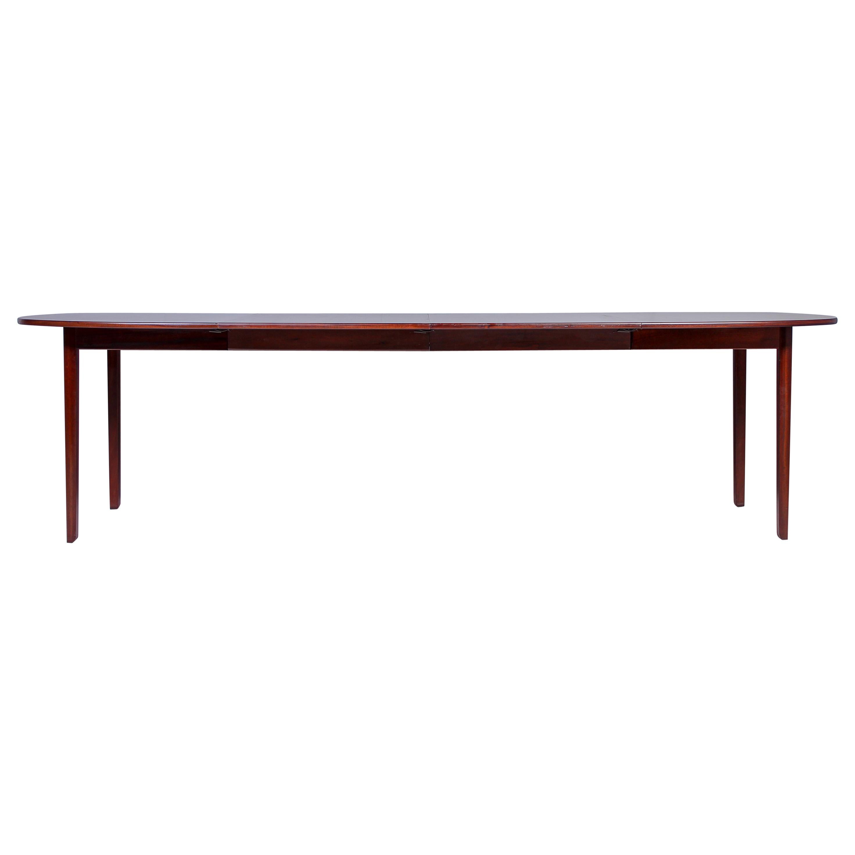 Ole Wanscher Mahogany Rungstedlund Dining Table, 1960s For Sale