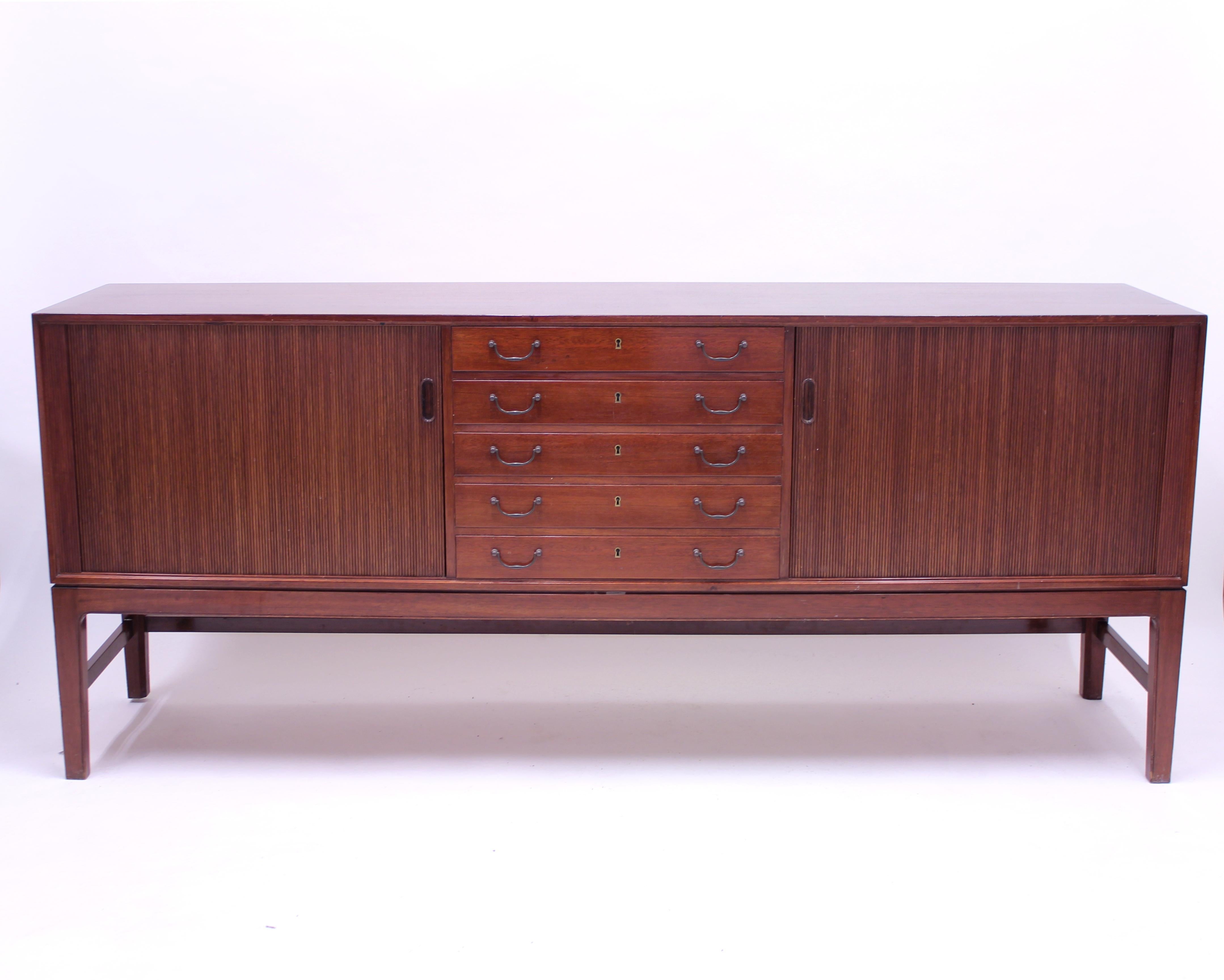Danish Ole Wanscher Mahogany Sideboard, A.J. Iversen, 1940s