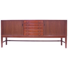 Ole Wanscher Mahagoni-Sideboard, A.J. Iversen, 1940er Jahre