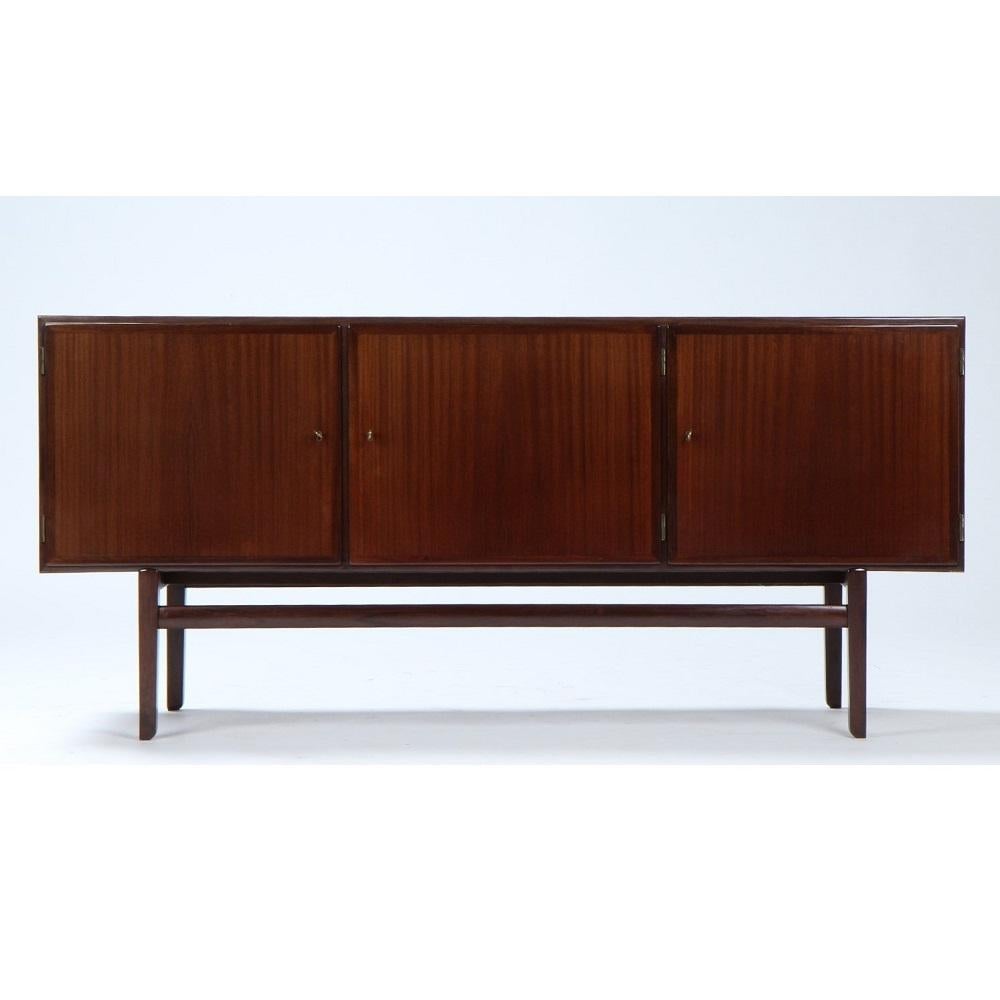 Mid-Century Modern Ole Wanscher Mahogany Sideboard Poul Jeppesen