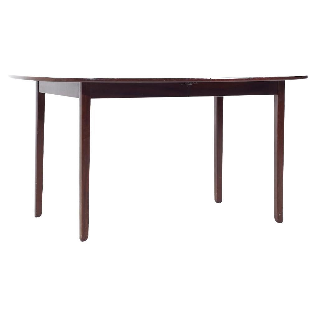 Ole Wanscher Mid Century Danish Rosewood Expanding Dining Table with 2 Leaves For Sale