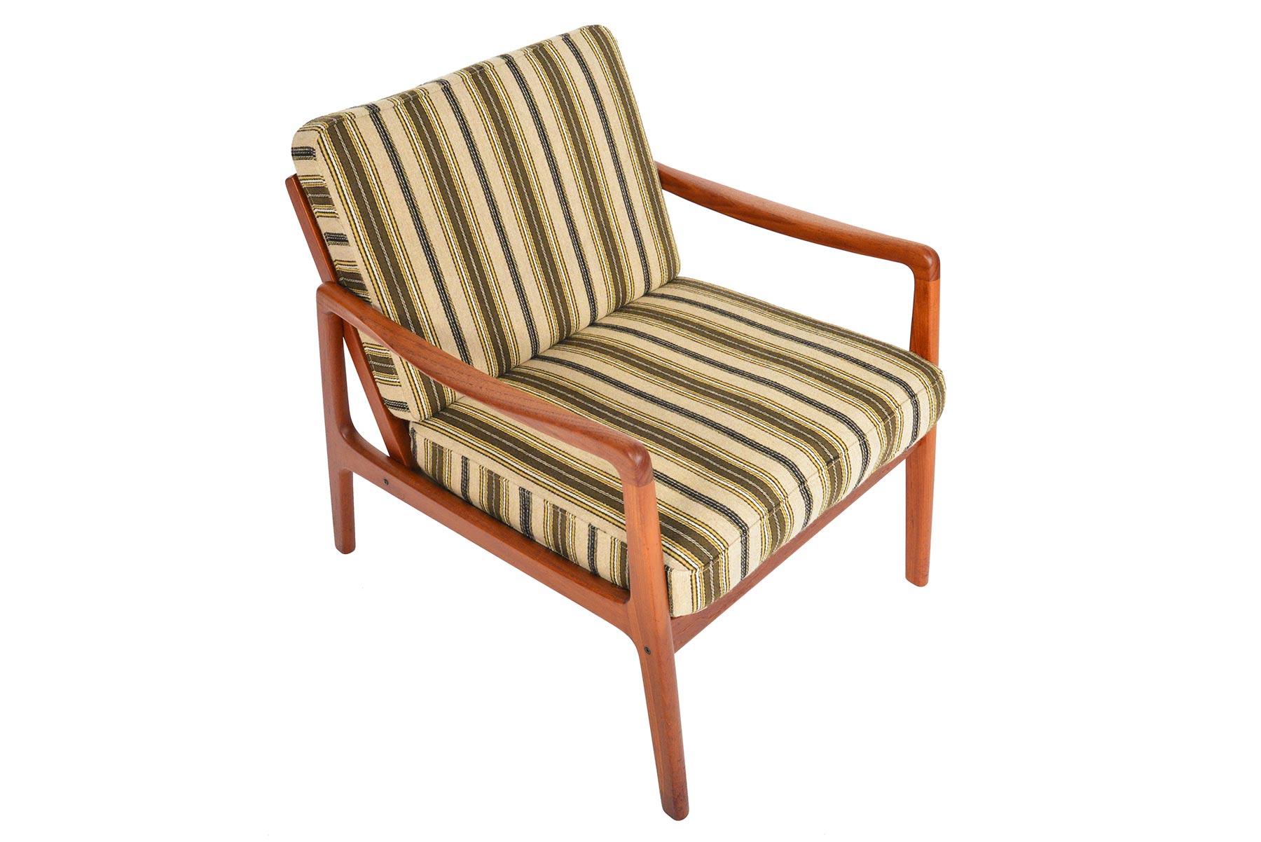 Scandinavian Modern Ole Wanscher Model 109 Teak Lounge Chair
