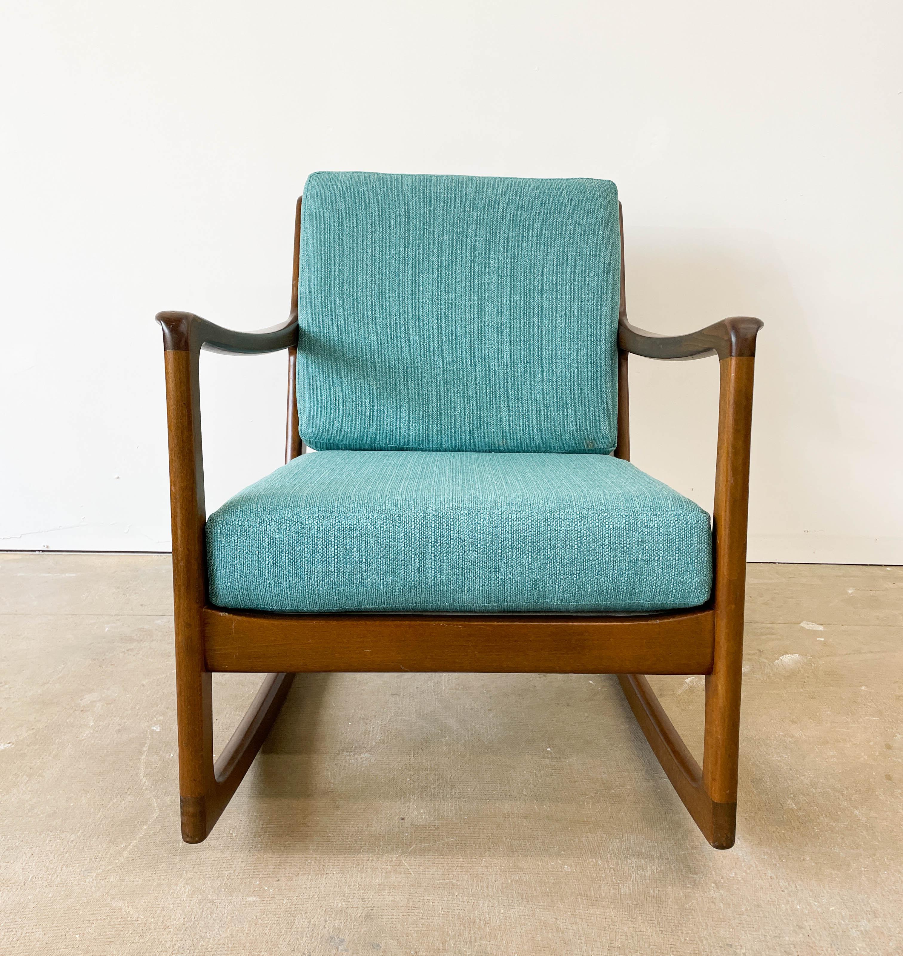 Mid-Century Modern Ole Wanscher Model 120 Rocking Chair