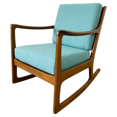 Senator Rocking Chair by Ole Wanscher, 1951, Teak, Anthracite For Sale ...