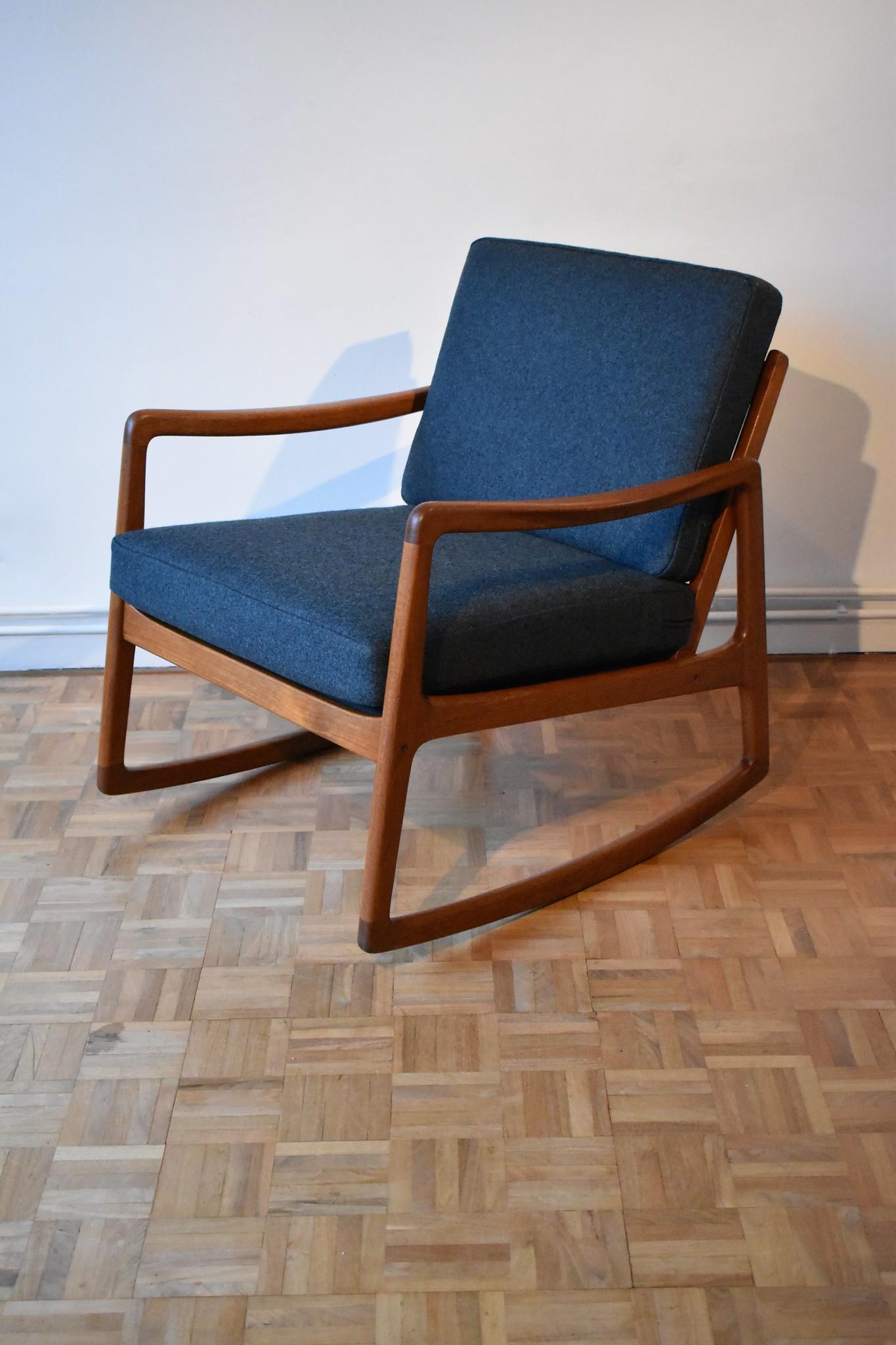 Ole Wanscher Model 120 Teak Rocking Chair for France & Son, Denmark 3