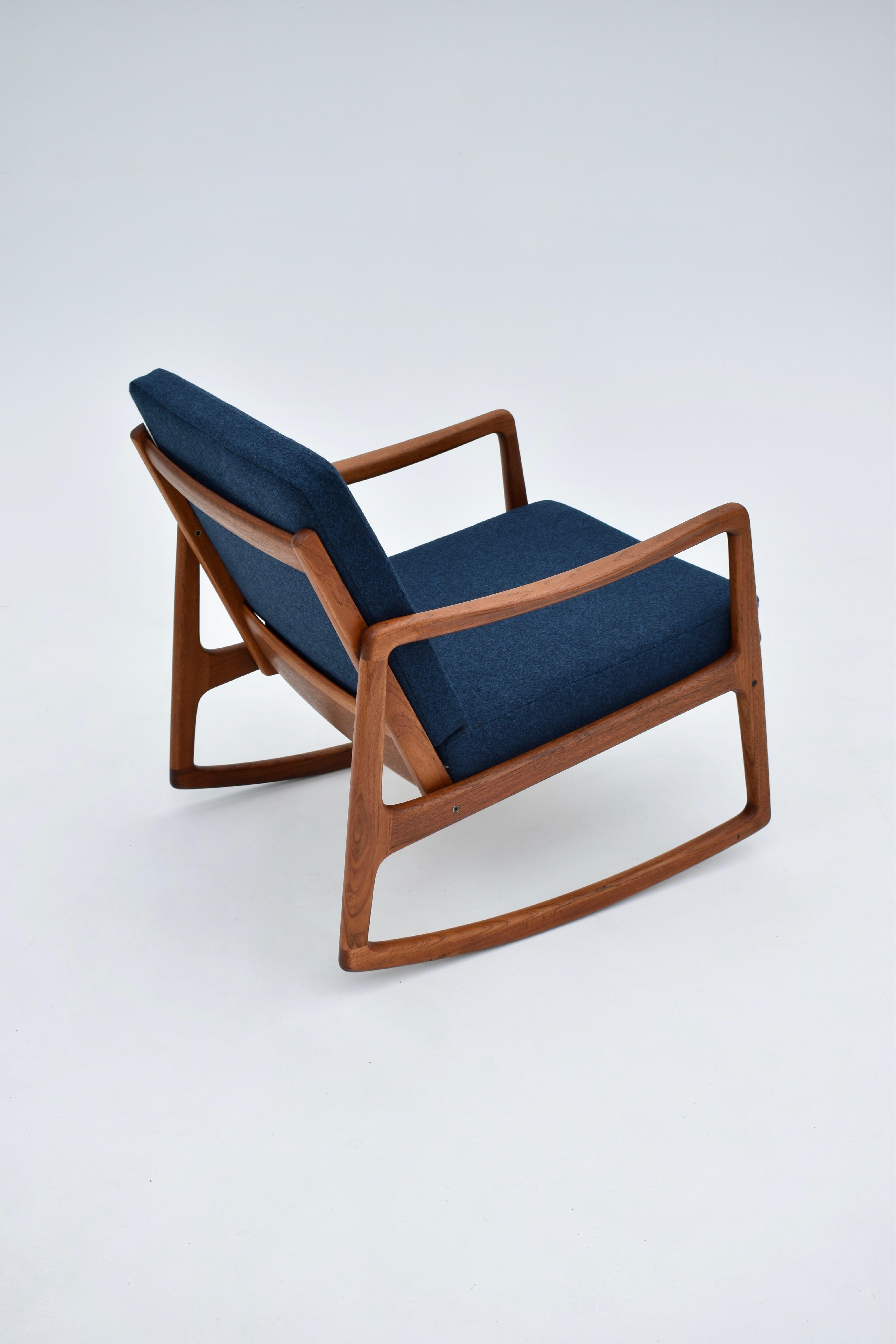 Ole Wanscher Model 120 Teak Rocking Lounge Chair for France & Son 7