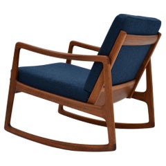 Ole Wanscher Model 120 Teak Rocking Lounge Chair for France & Son