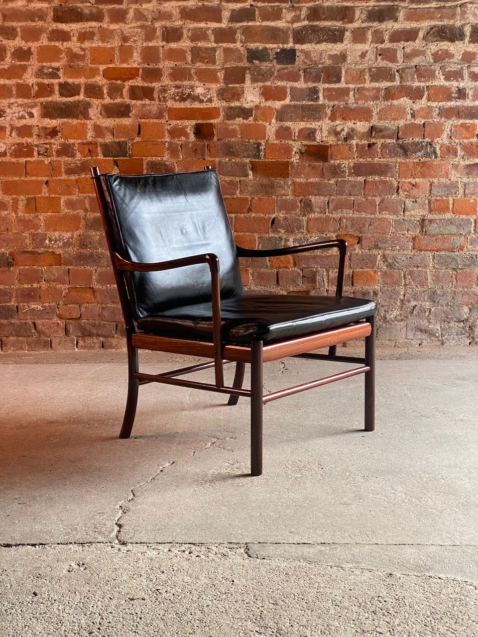 Ole Wanscher Model 149 rosewood Colonial chair by Poul Jeppesens Denmark circa 1950

Magnificent mid century Ole Wanscher Model 149 'Colonial' chair in Brazilian Rosewood for cabinet maker Poul Jeppesens Møbelfabrik, Denmark circa 1950, this very