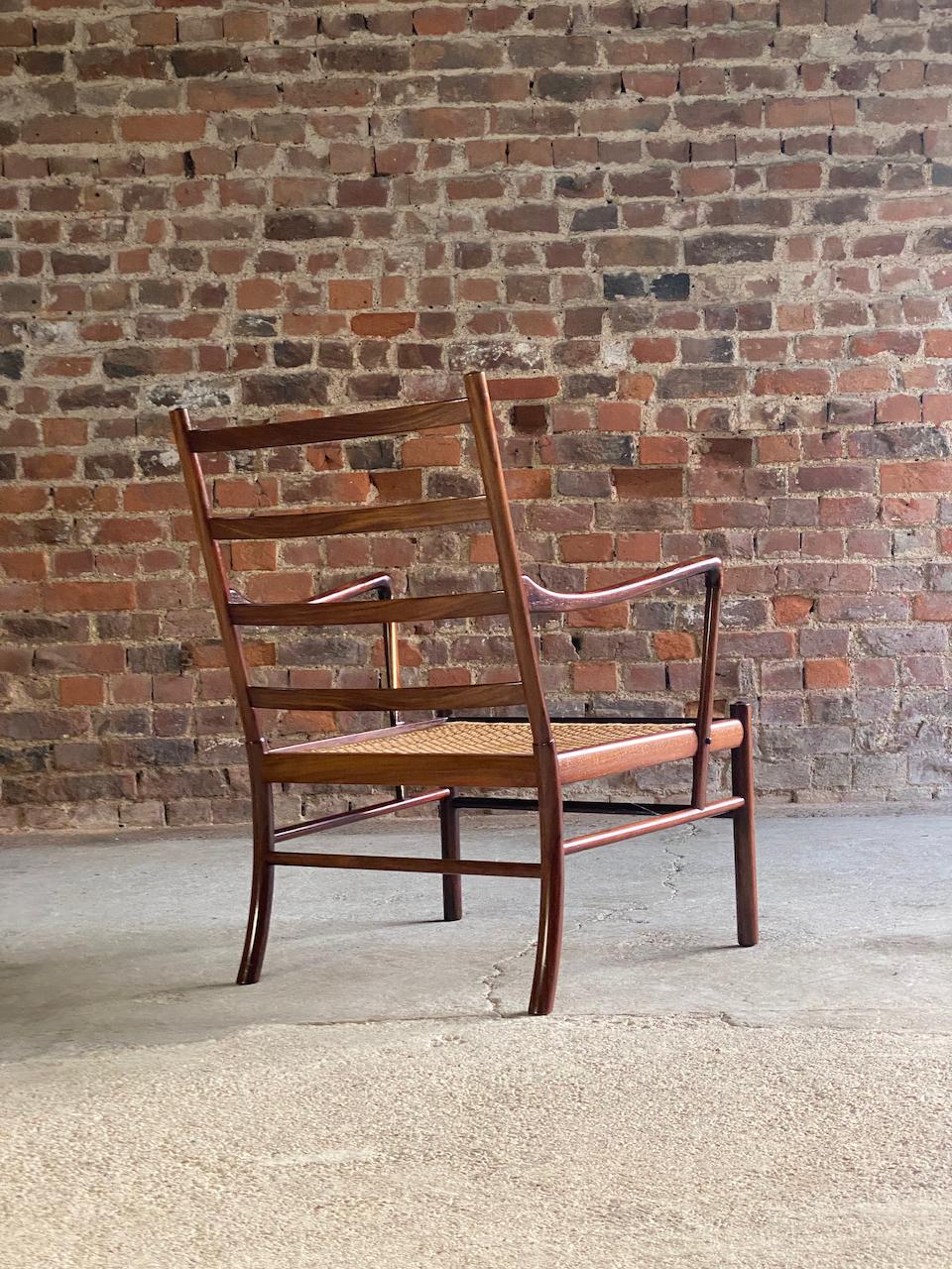 Ole Wanscher Model 149 Rosewood Colonial Chair by Poul Jeppesens, Denmark In Good Condition For Sale In Longdon, Tewkesbury