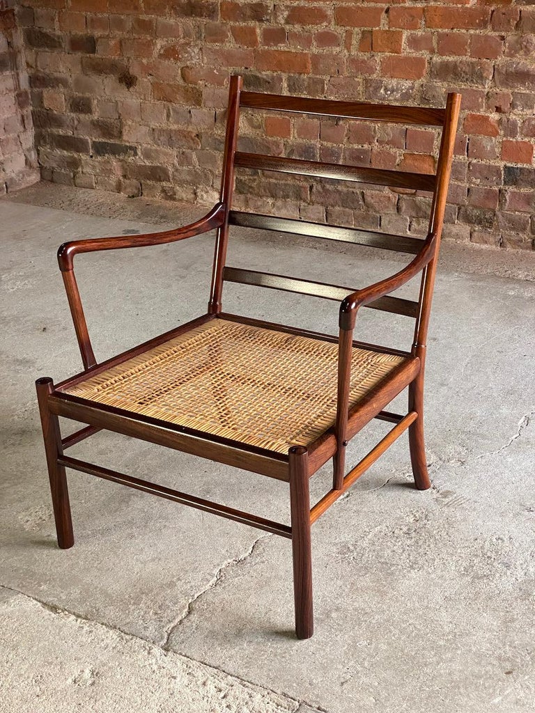 Ole Wanscher Model 149 Rosewood Colonial Chair by Poul Jeppesens, Denmark For Sale 1