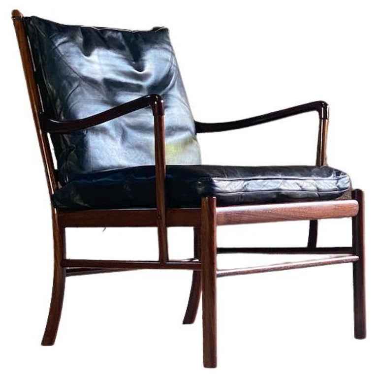 Ole Wanscher Model 149 Rosewood Colonial Chair by Poul Jeppesens, Denmark For Sale